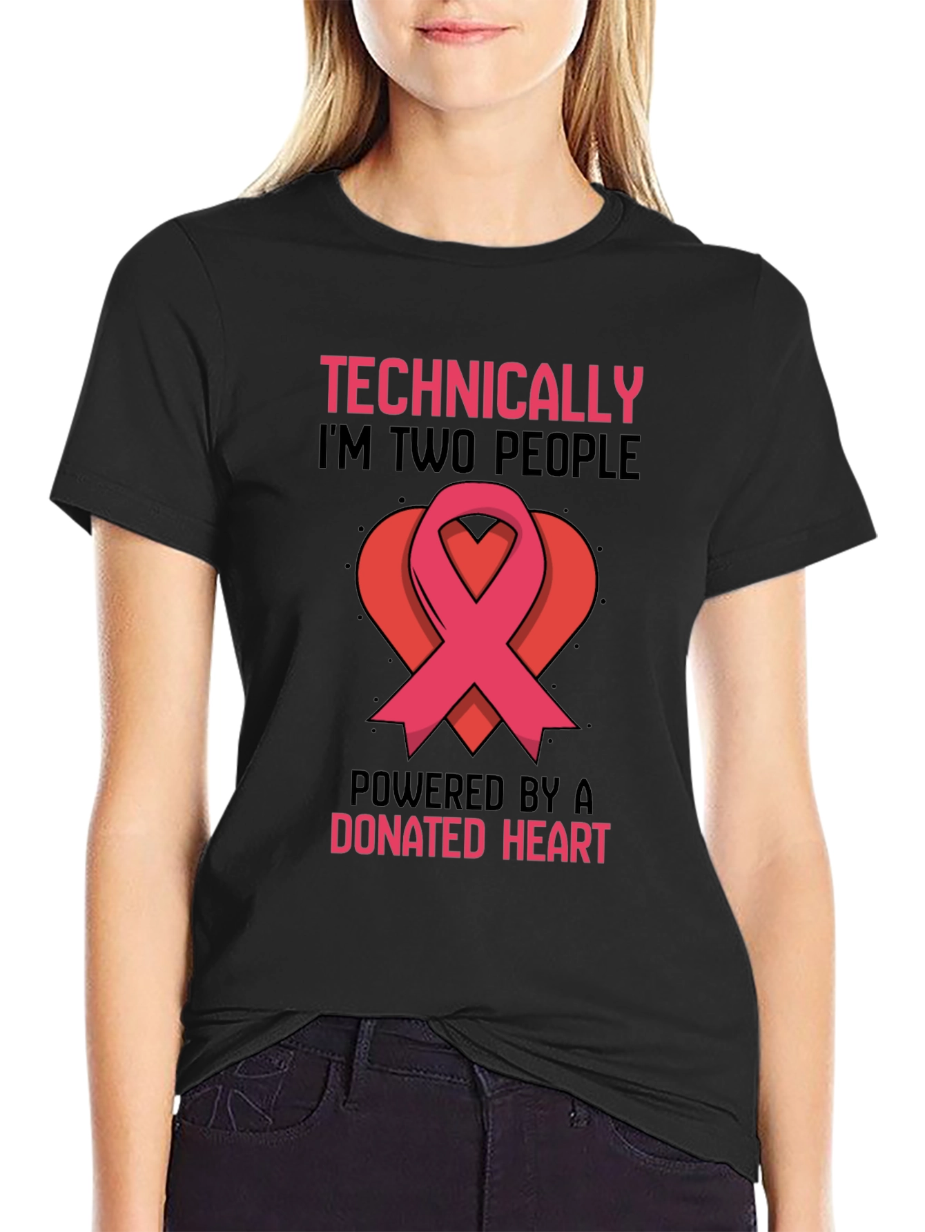 Technically Two People Donated Heart T-Shirt