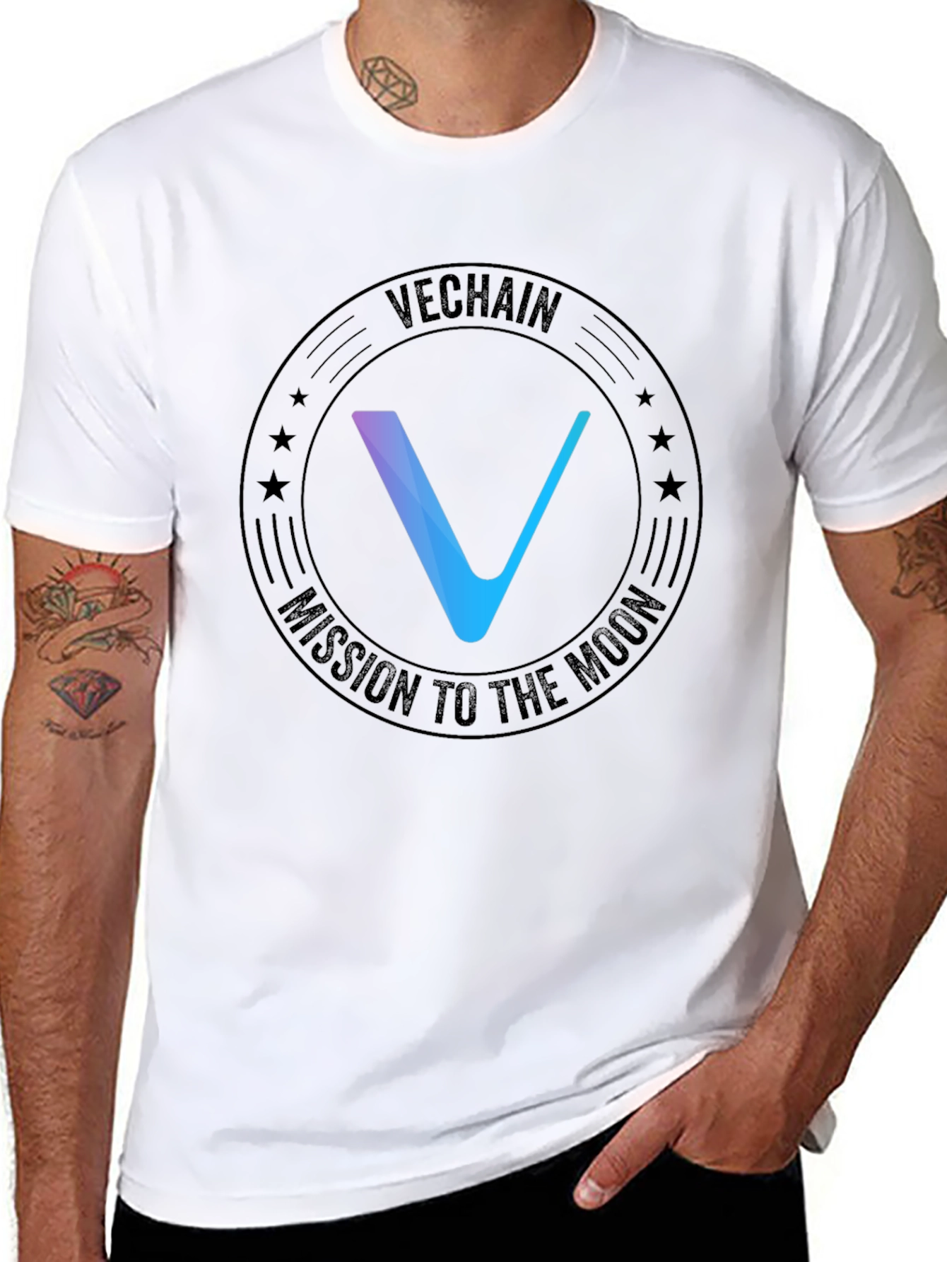 VeChain Mission to the Moon Black T-Shirt