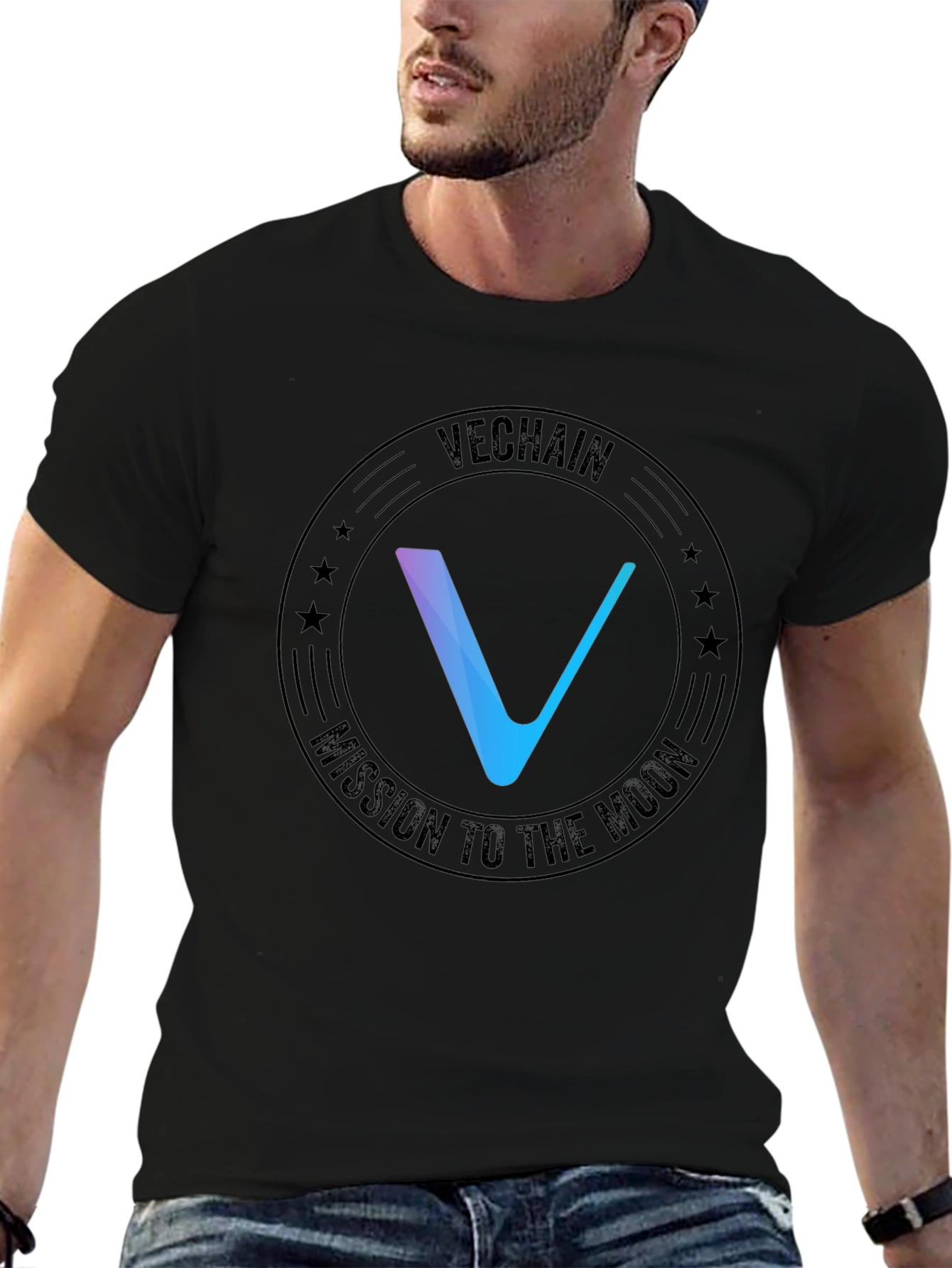 VeChain Mission to the Moon Black T-Shirt