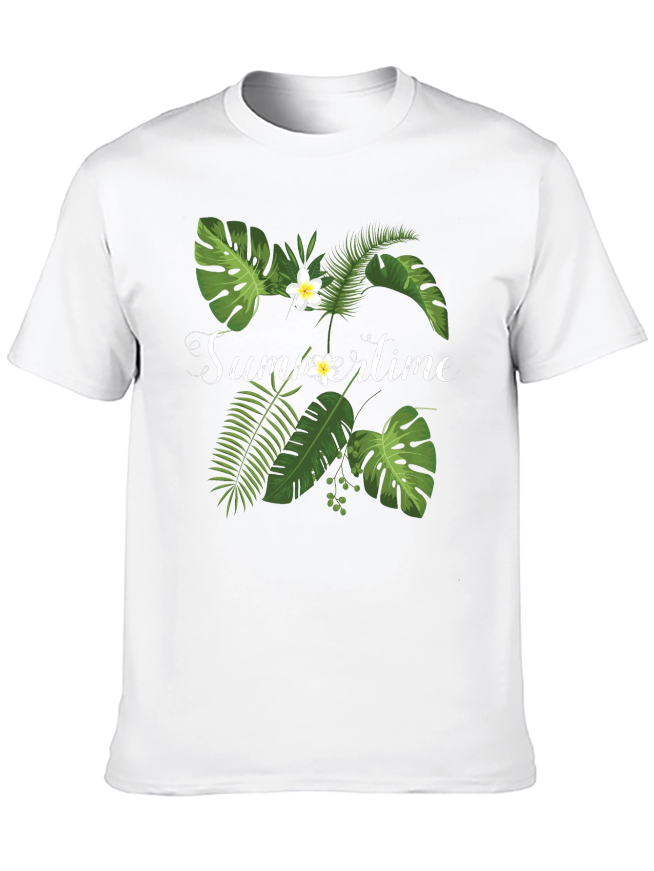 Tropical Summertime Graphic Black Tee