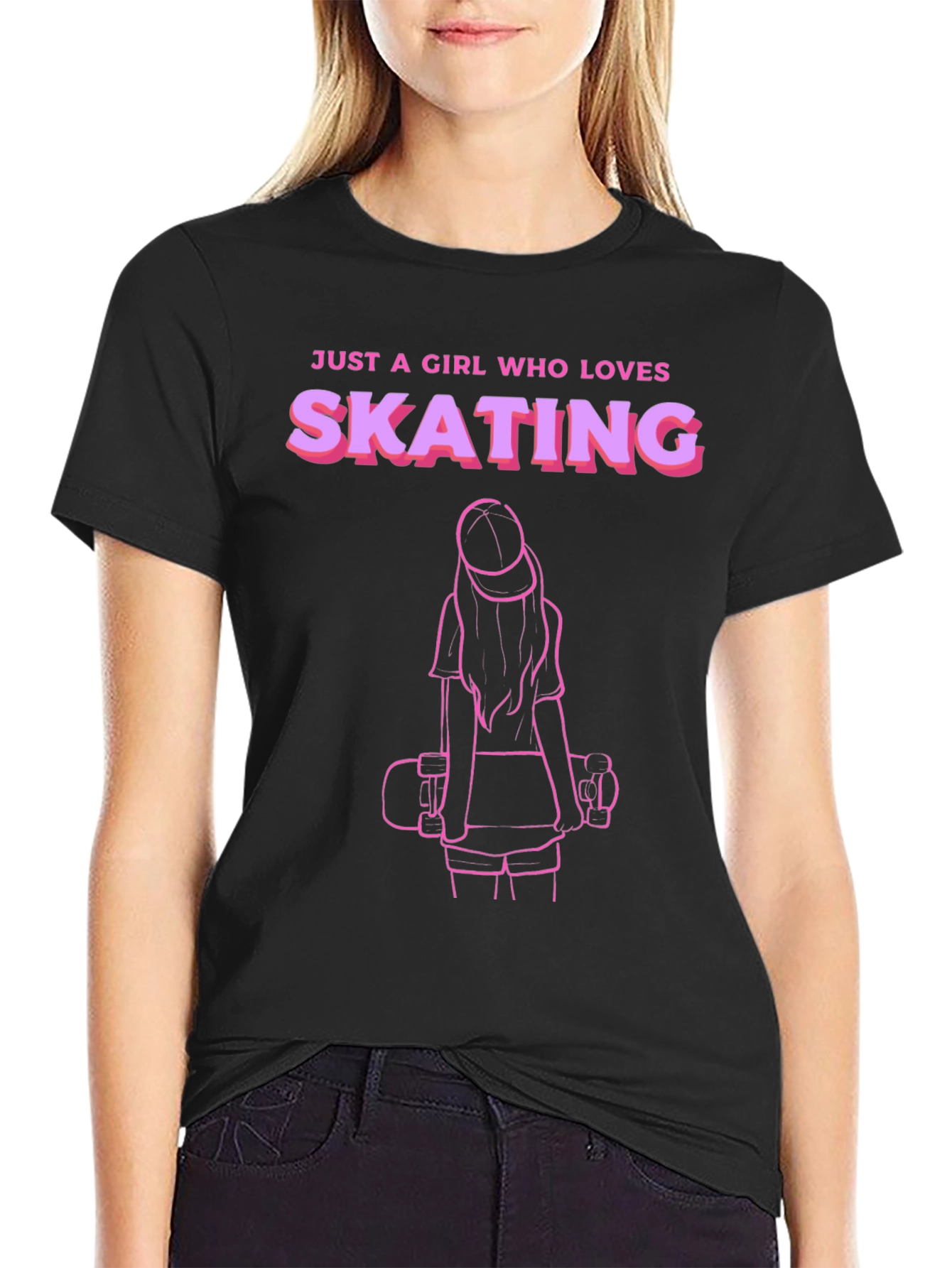 Girl Who Loves Skating T-Shirt