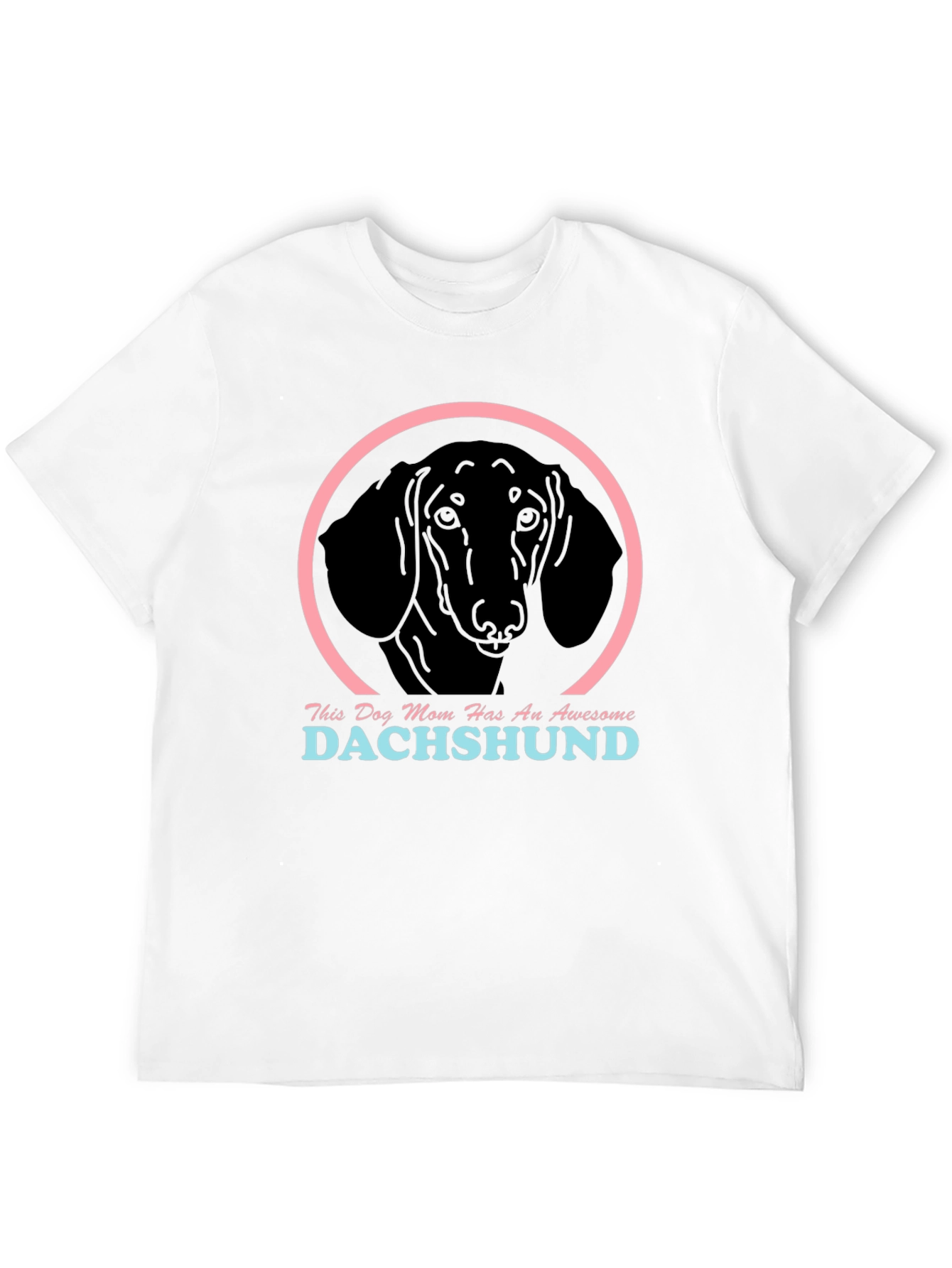 Dachshund Mom Graphic Tee - Black Cotton Shirt
