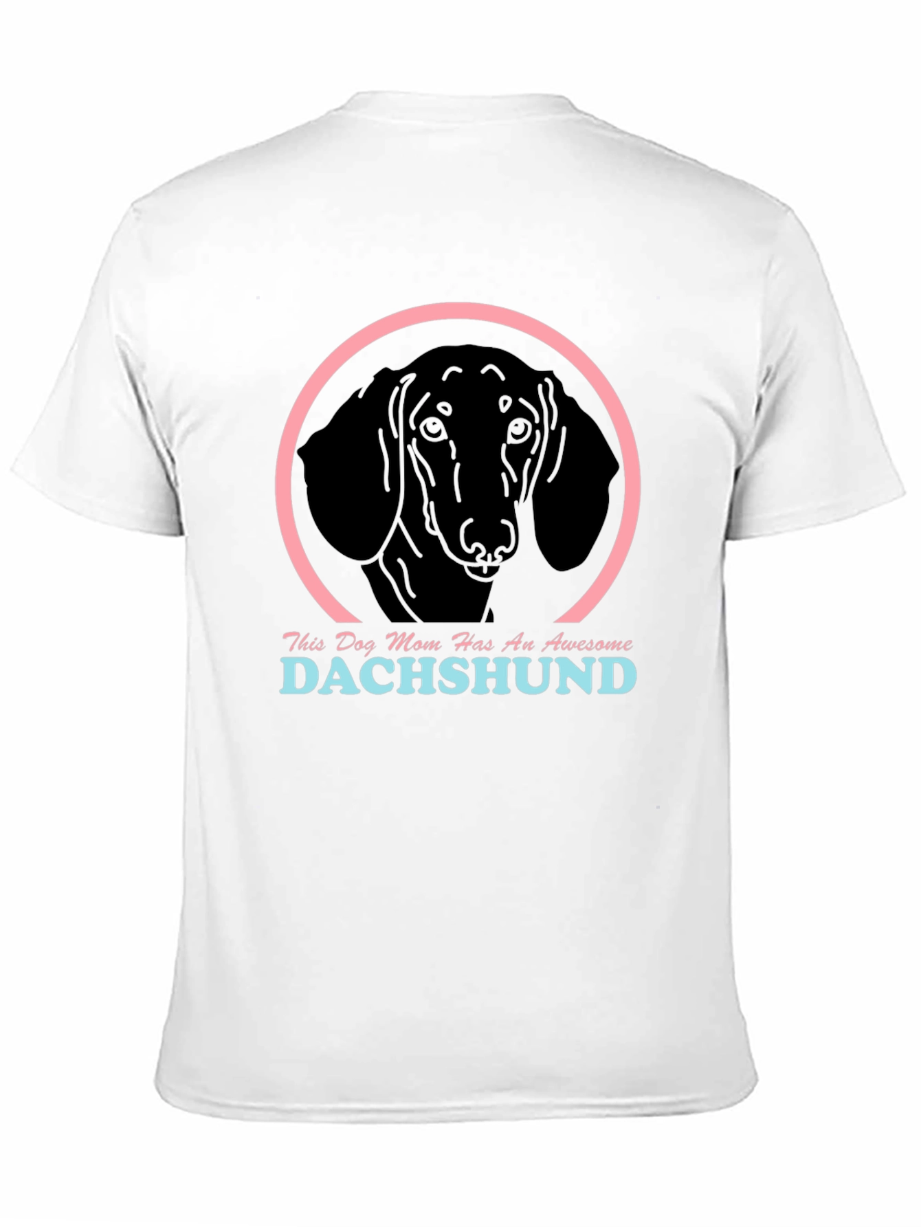 Dachshund Mom Graphic Tee - Black Cotton Shirt