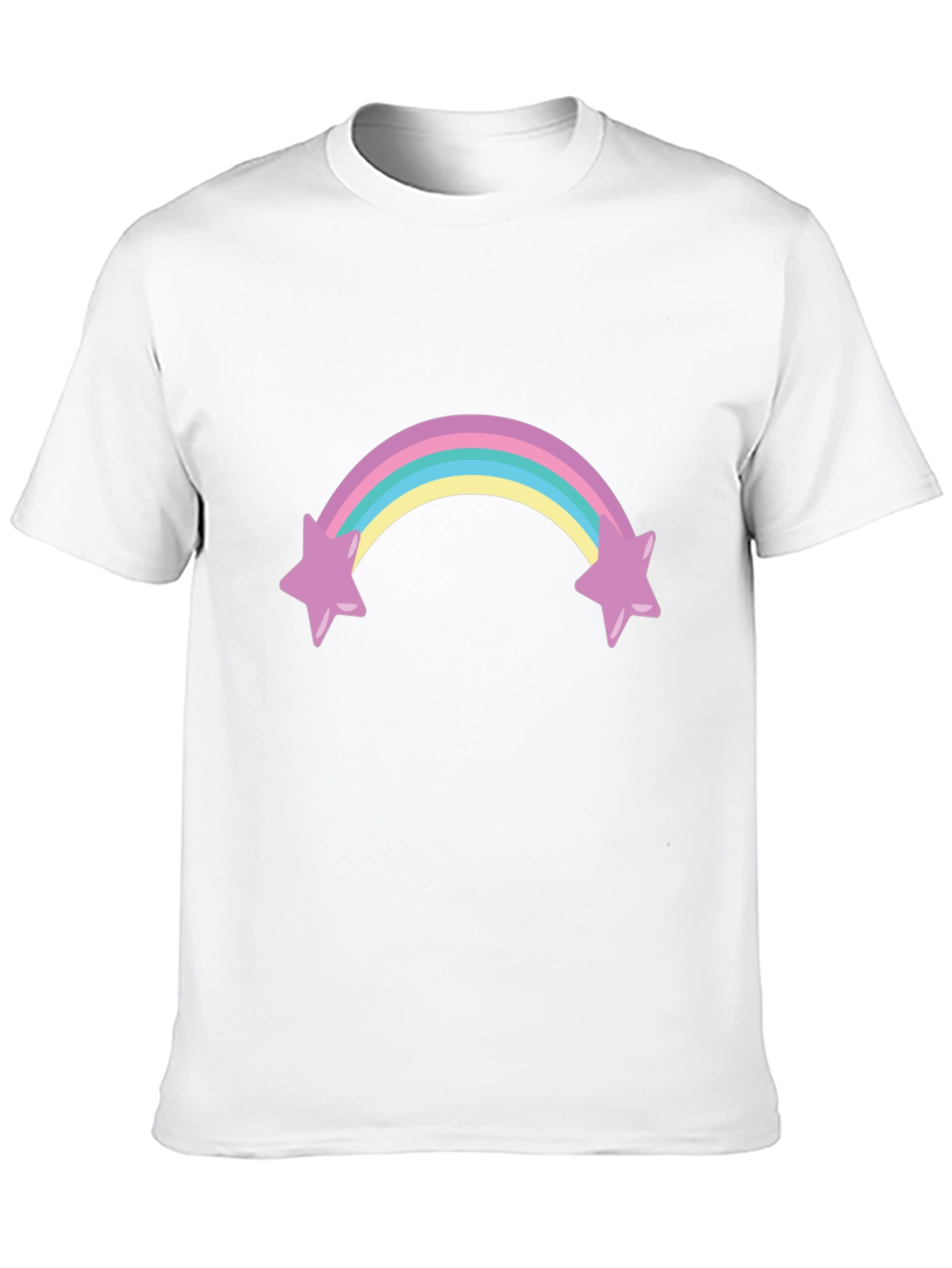 Rainbow Star T-Shirt - Black Cotton Blend