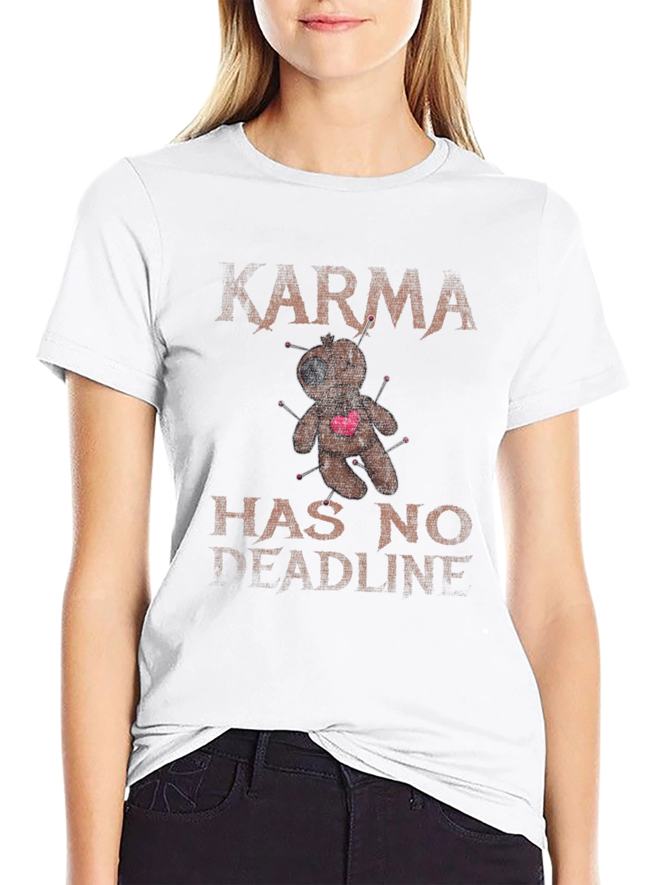 Karma Has No Deadline Voodoo Doll T-Shirt