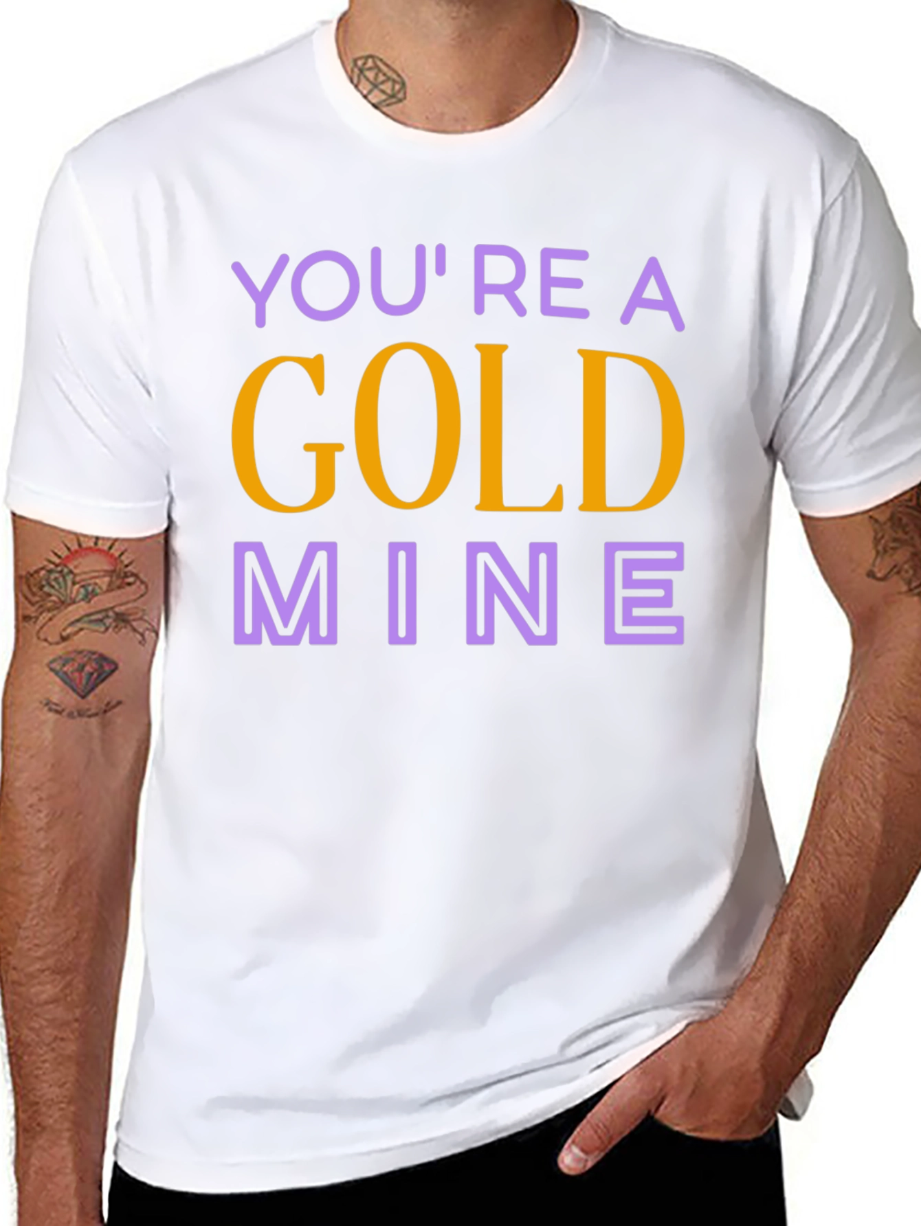 Youre a Gold Mine Graphic Tee - Trendy T-Shirt
