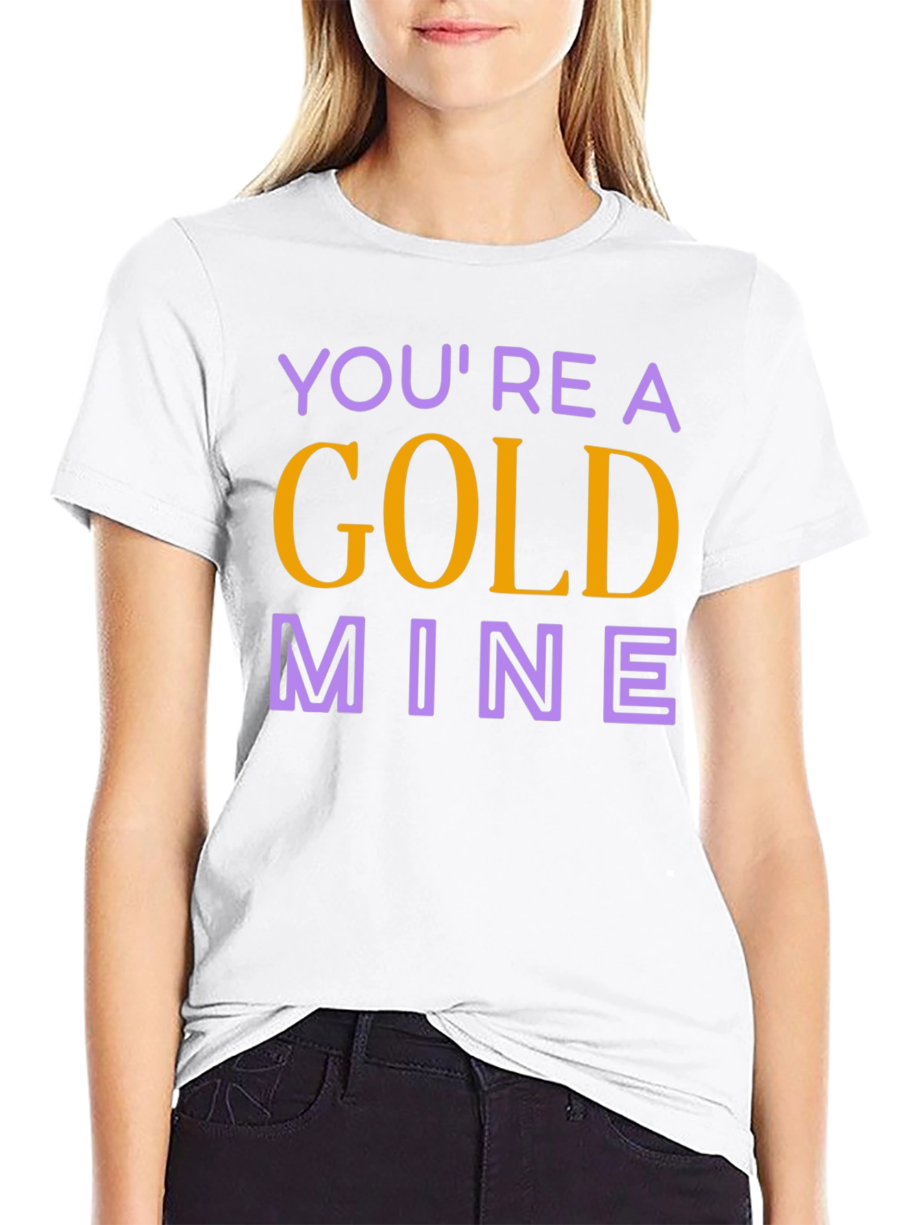 Youre a Gold Mine Graphic Tee - Trendy T-Shirt