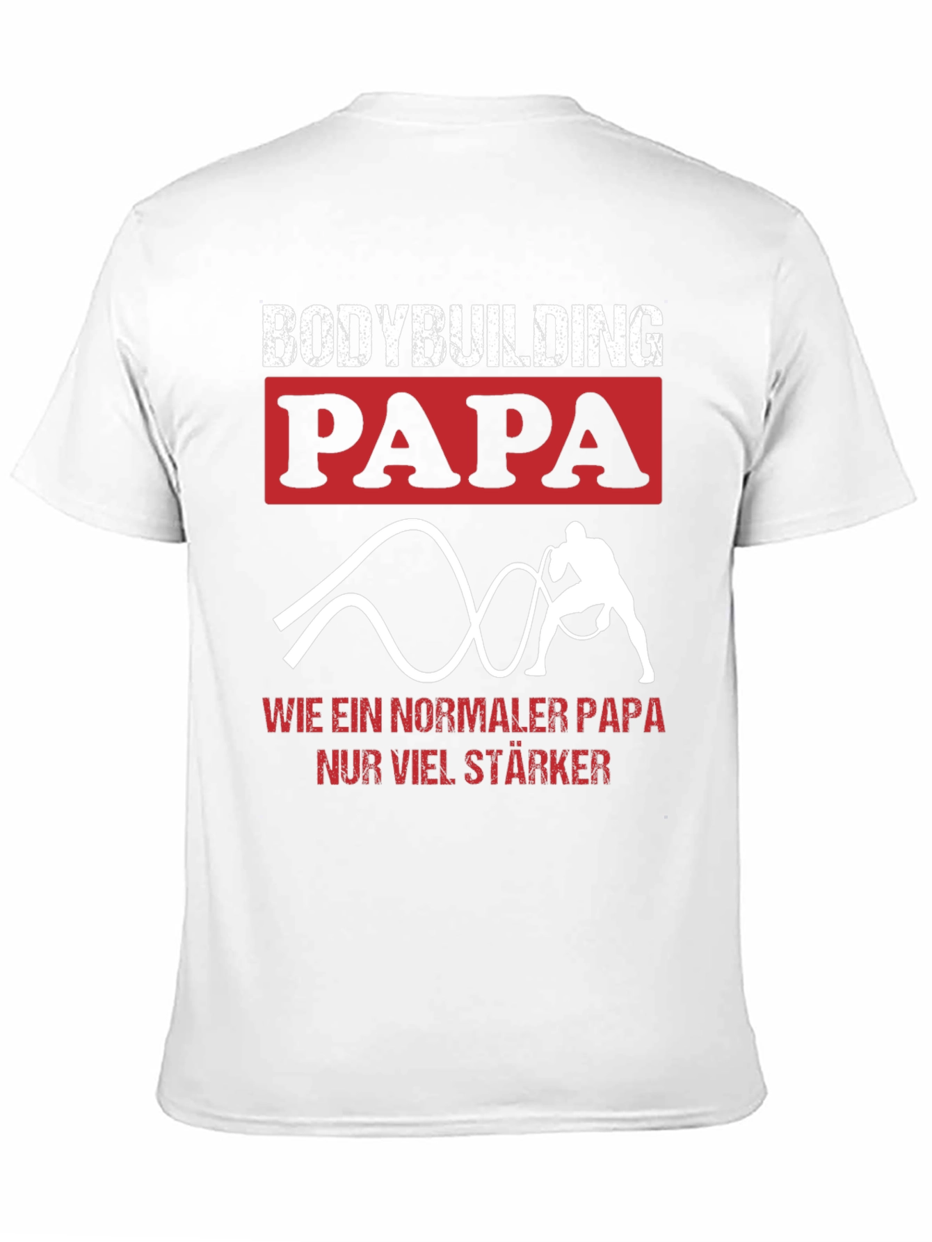 Bodybuilding Papa T-Shirt - Strong Dad Workout Tee