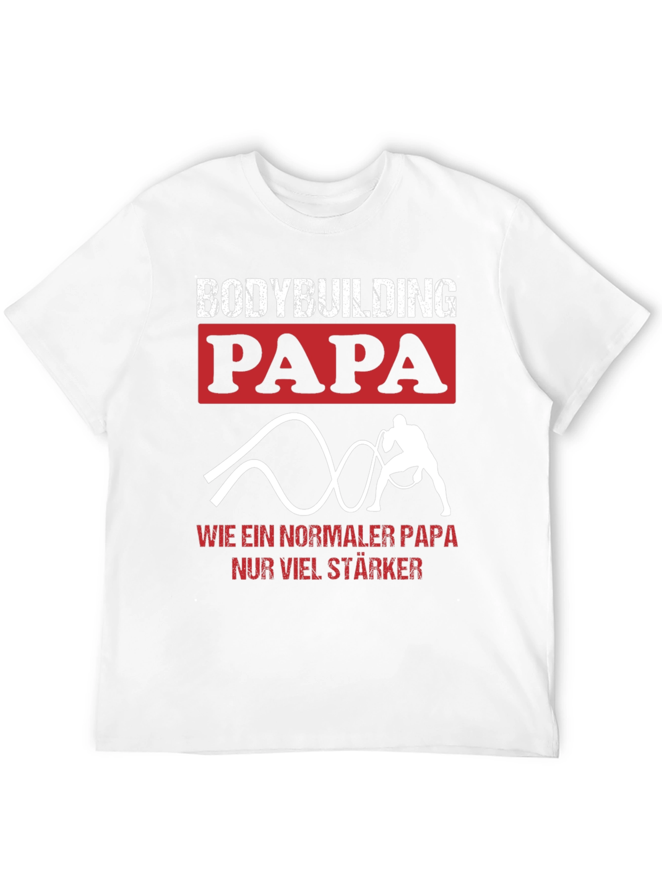 Bodybuilding Papa T-Shirt - Strong Dad Workout Tee