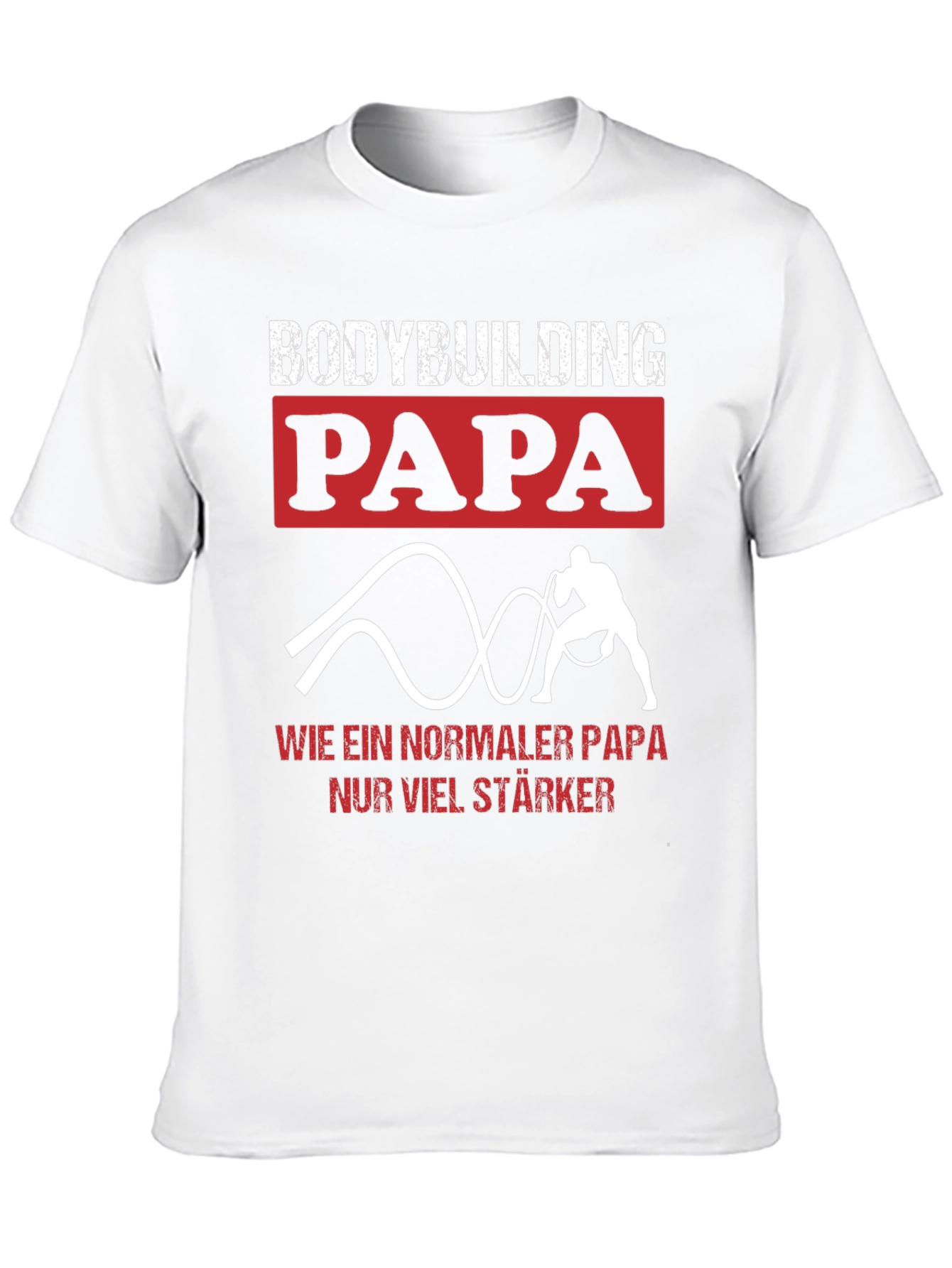 Bodybuilding Papa T-Shirt - Strong Dad Workout Tee