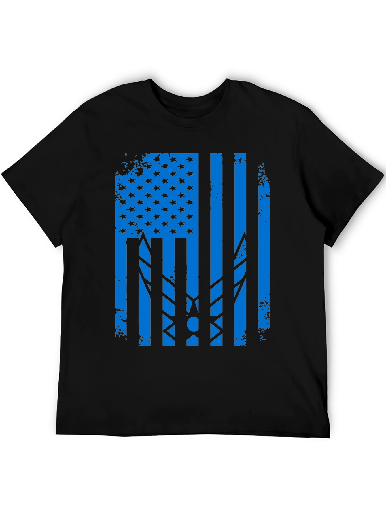 Distressed USA Air Force Flag Graphic T-Shirt