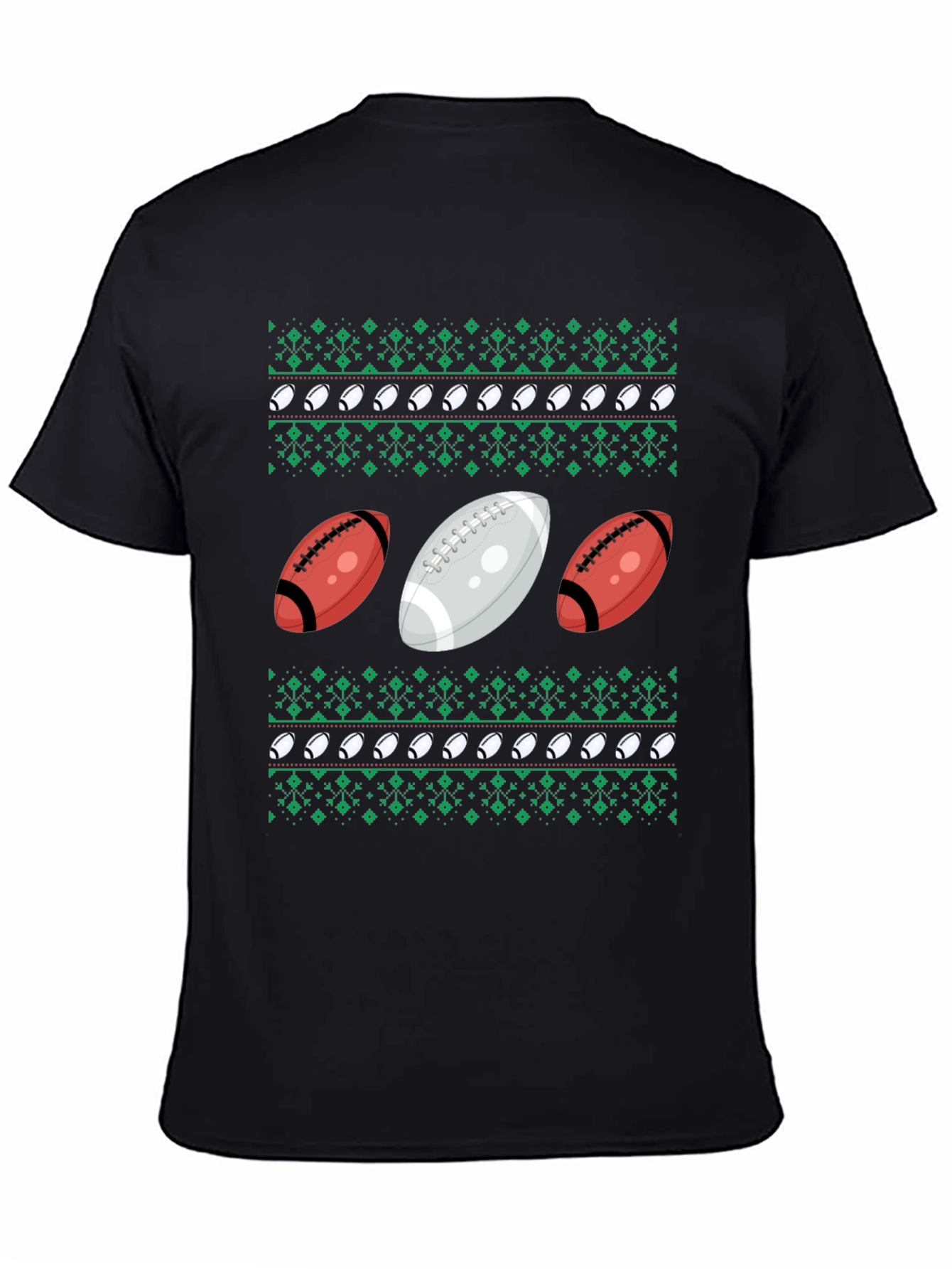 Festive Football Patterned T-Shirt