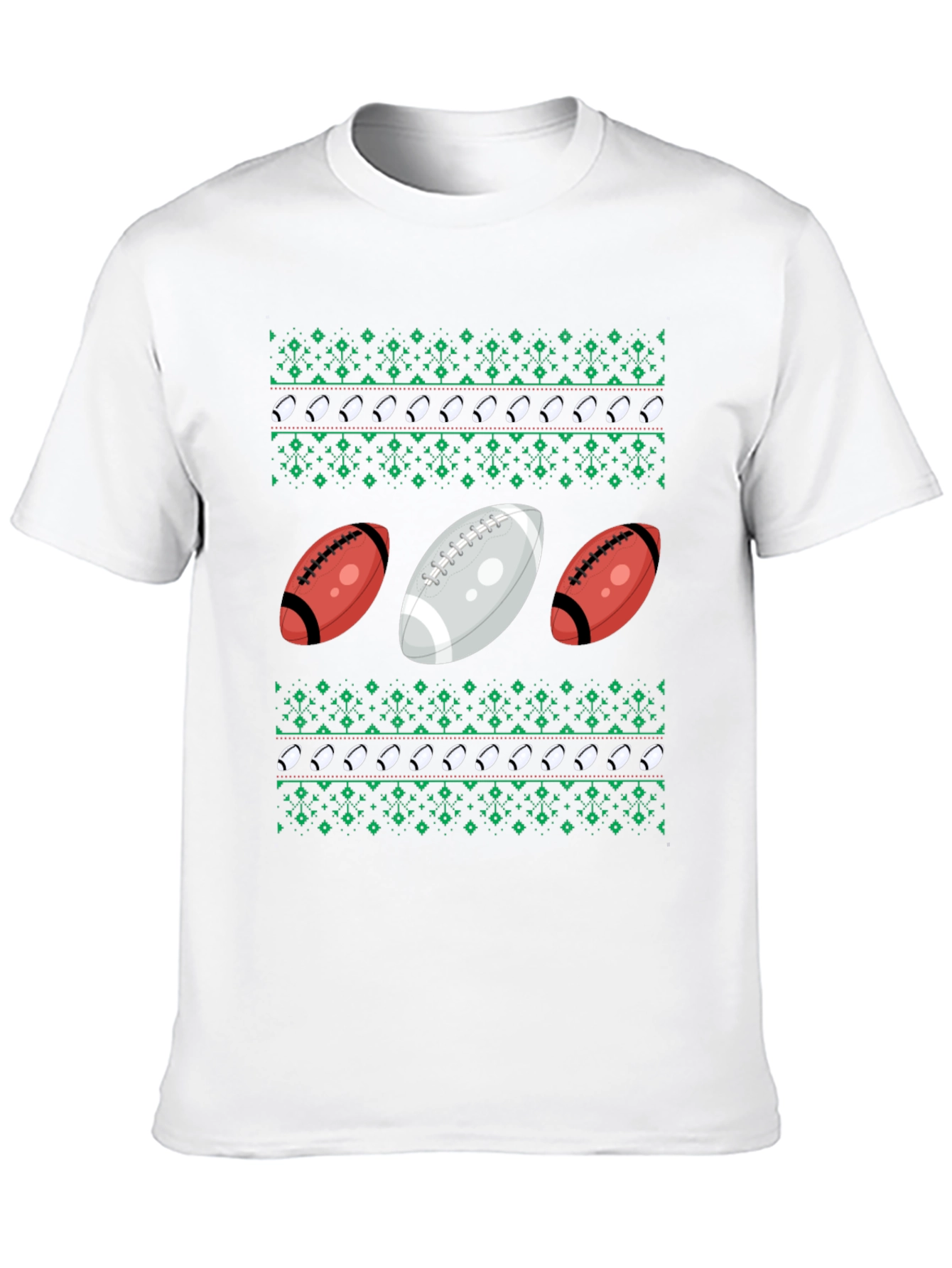 Festive Football Patterned T-Shirt