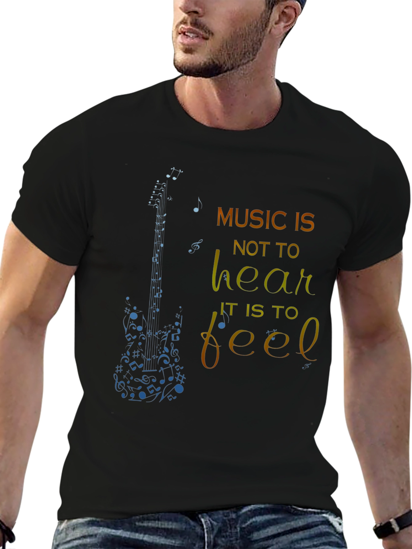 Music is to Feel Graphic T-Shirt