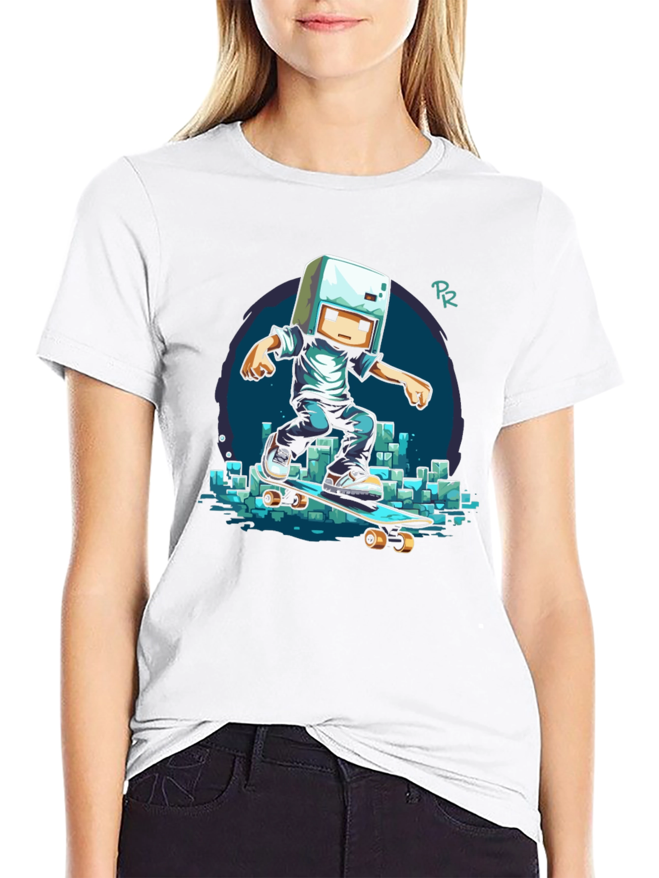 Cool Minecraft Skater T-Shirt