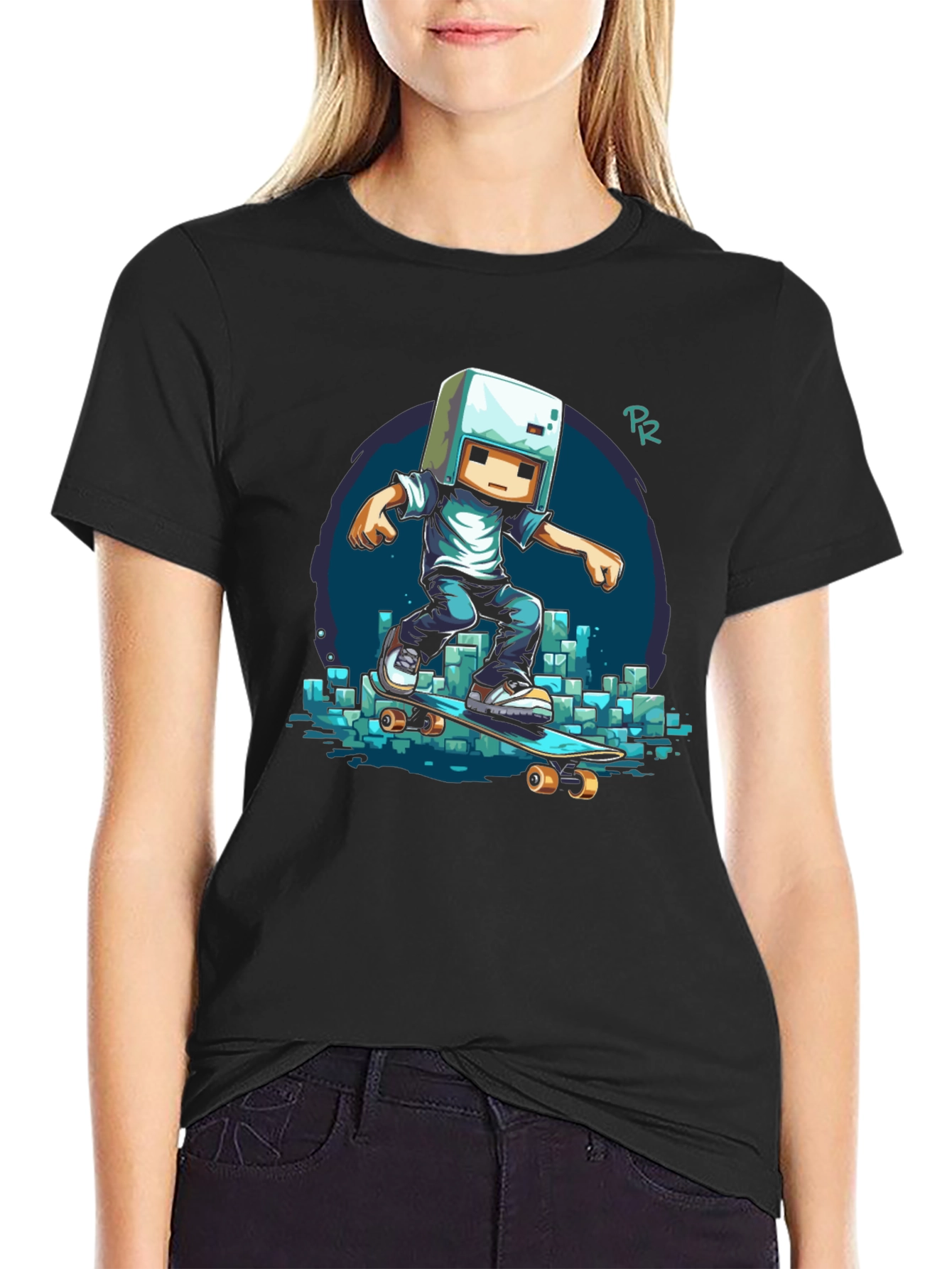 Cool Minecraft Skater T-Shirt