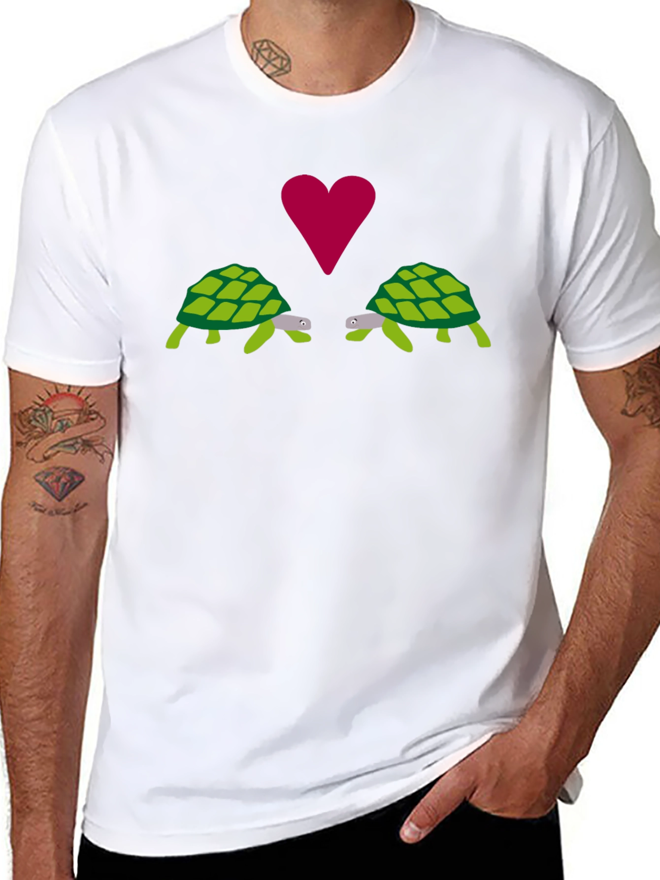Turtle Love Graphic Tee - Soft Cotton Blend