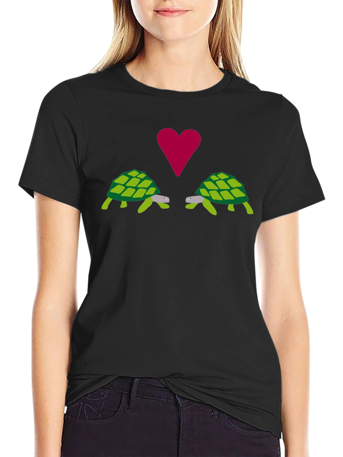 Turtle Love Graphic Tee - Soft Cotton Blend