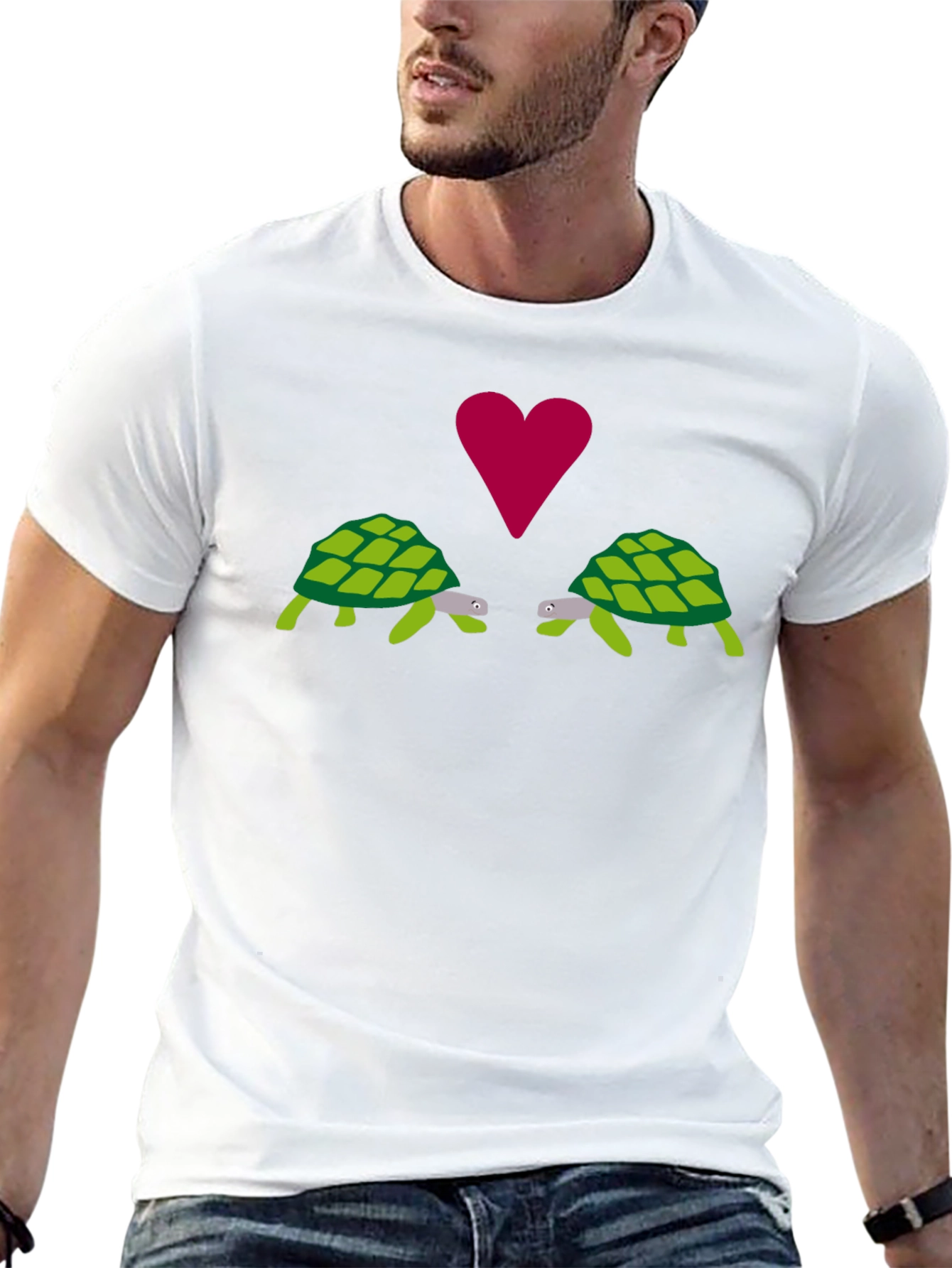 Turtle Love Graphic Tee - Soft Cotton Blend