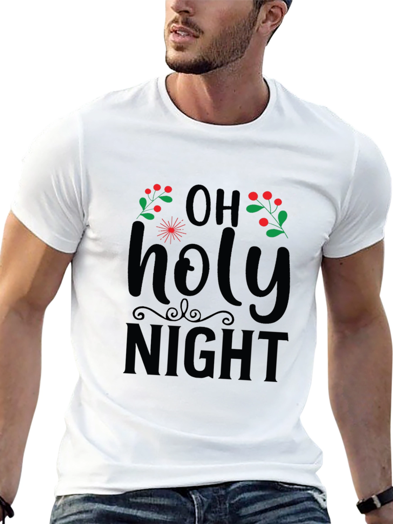 Oh Holy Night Christmas Holiday T-Shirt