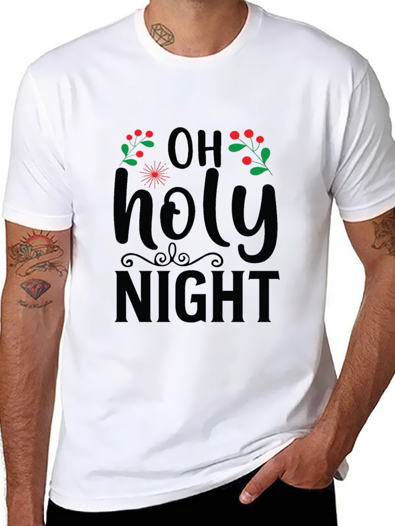Oh Holy Night Christmas Holiday T-Shirt