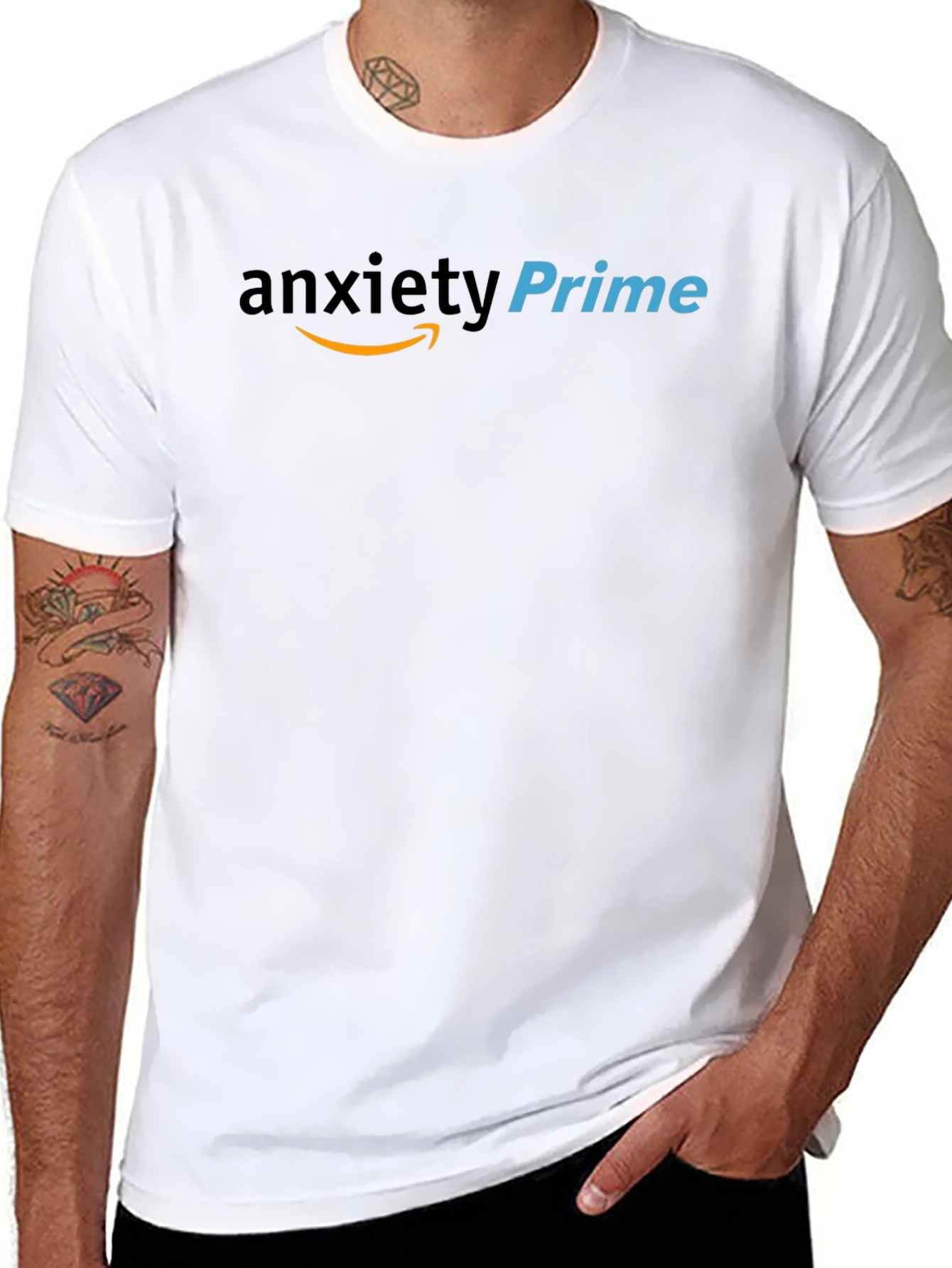Anxiety Prime Black T-Shirt: Humorous Graphic Tee