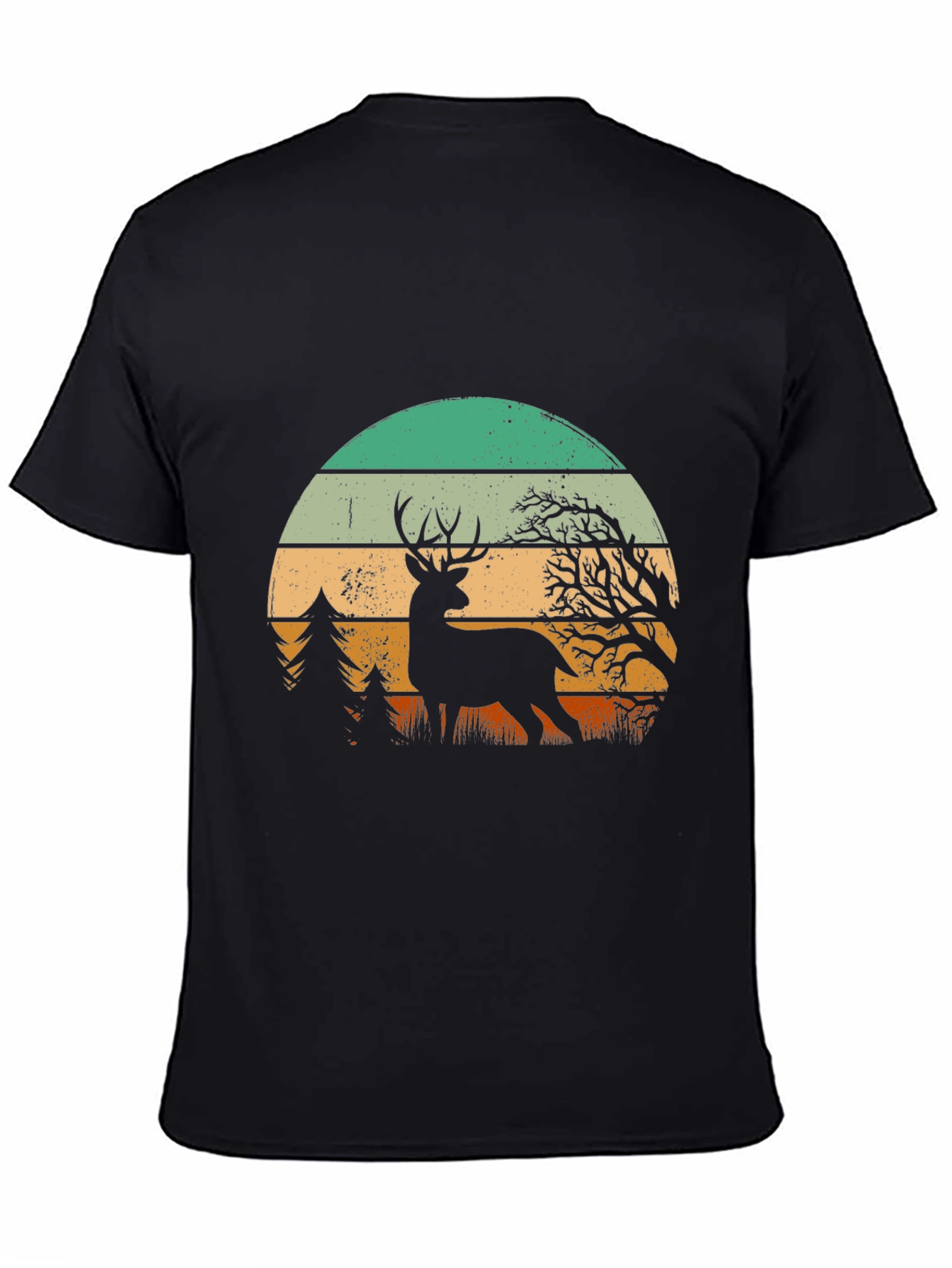 Retro Deer Sunset Graphic Tee