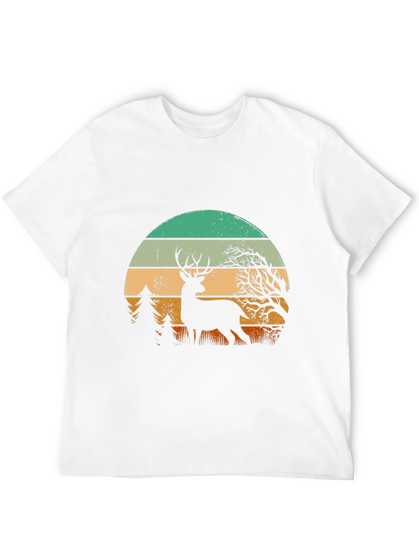 Retro Deer Sunset Graphic Tee