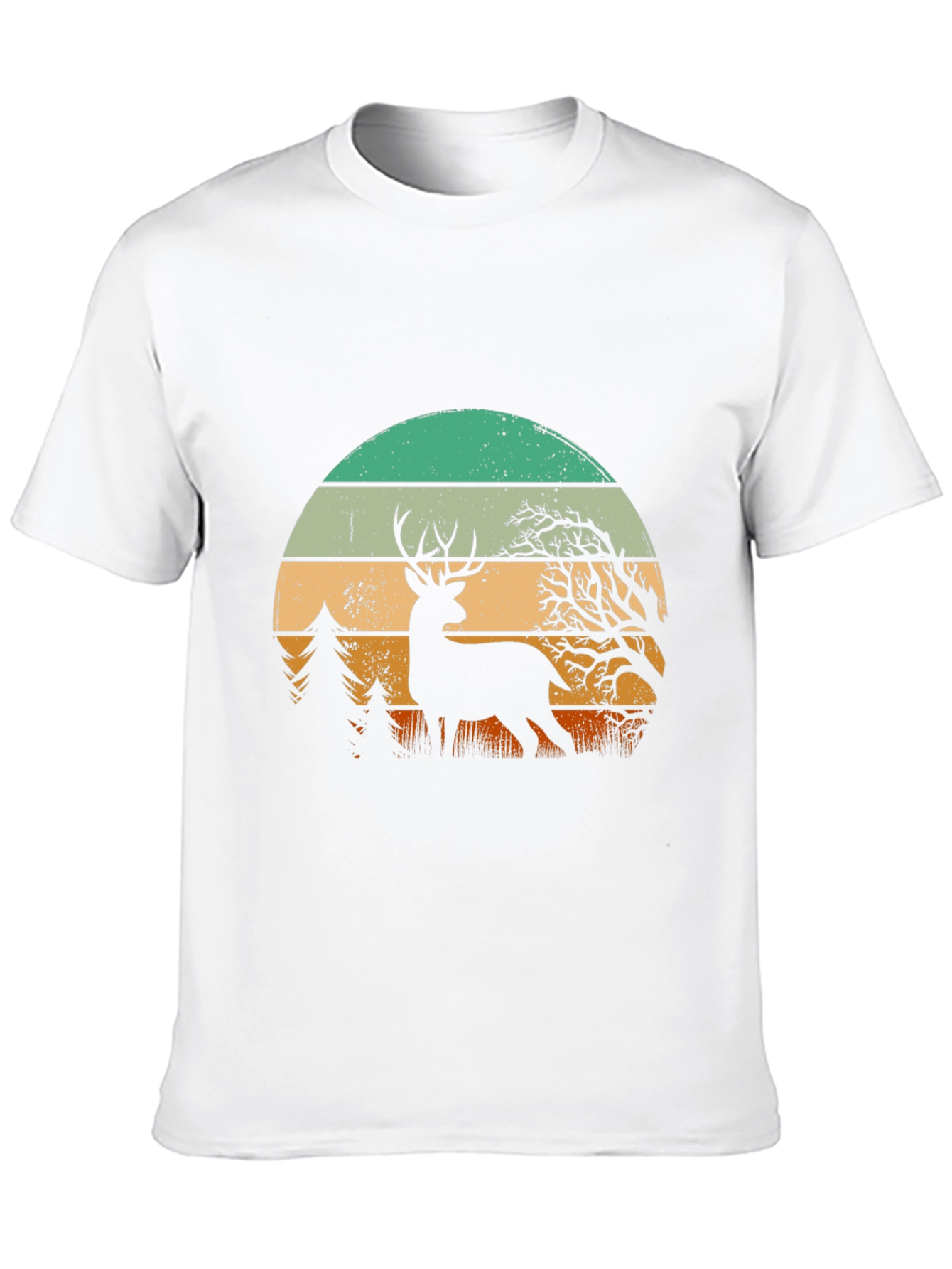 Retro Deer Sunset Graphic Tee