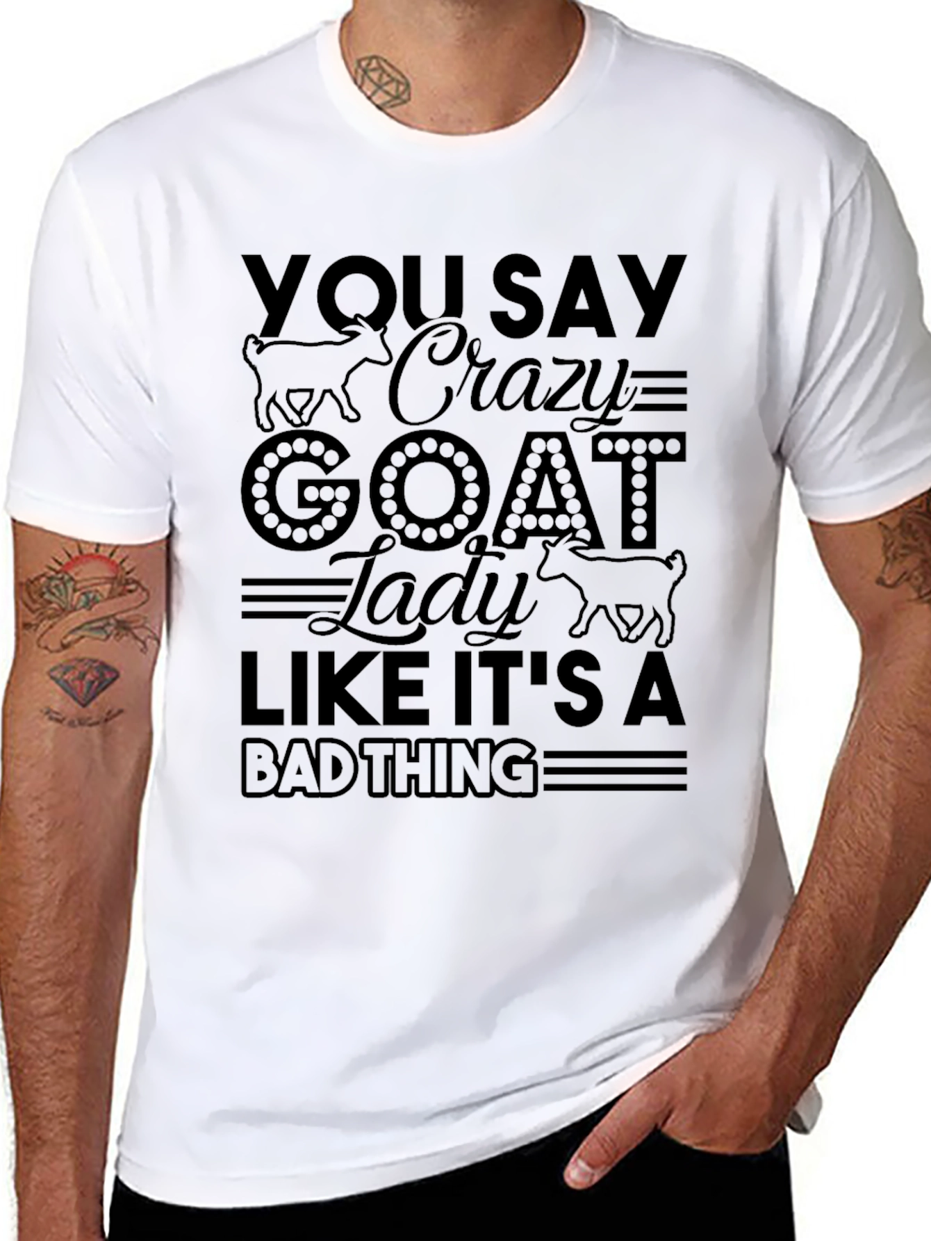 Crazy Goat Lady Graphic T-Shirt