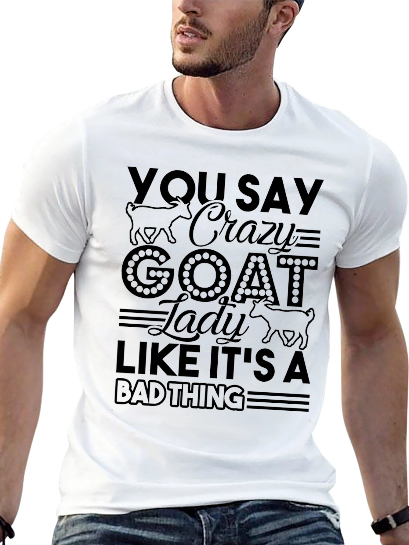 Crazy Goat Lady Graphic T-Shirt