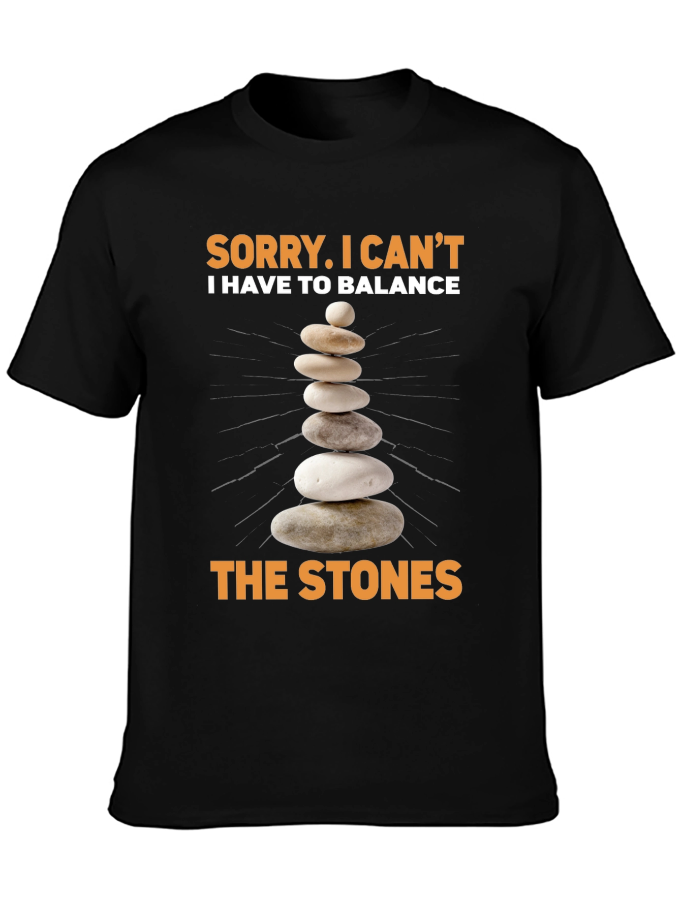 Balance Stones T-Shirt - Zen Stacking Stones Design