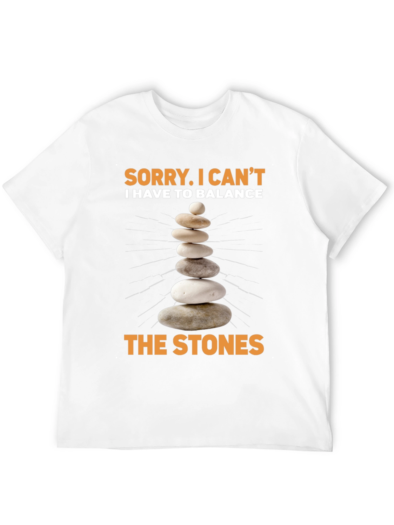 Balance Stones T-Shirt - Zen Stacking Stones Design