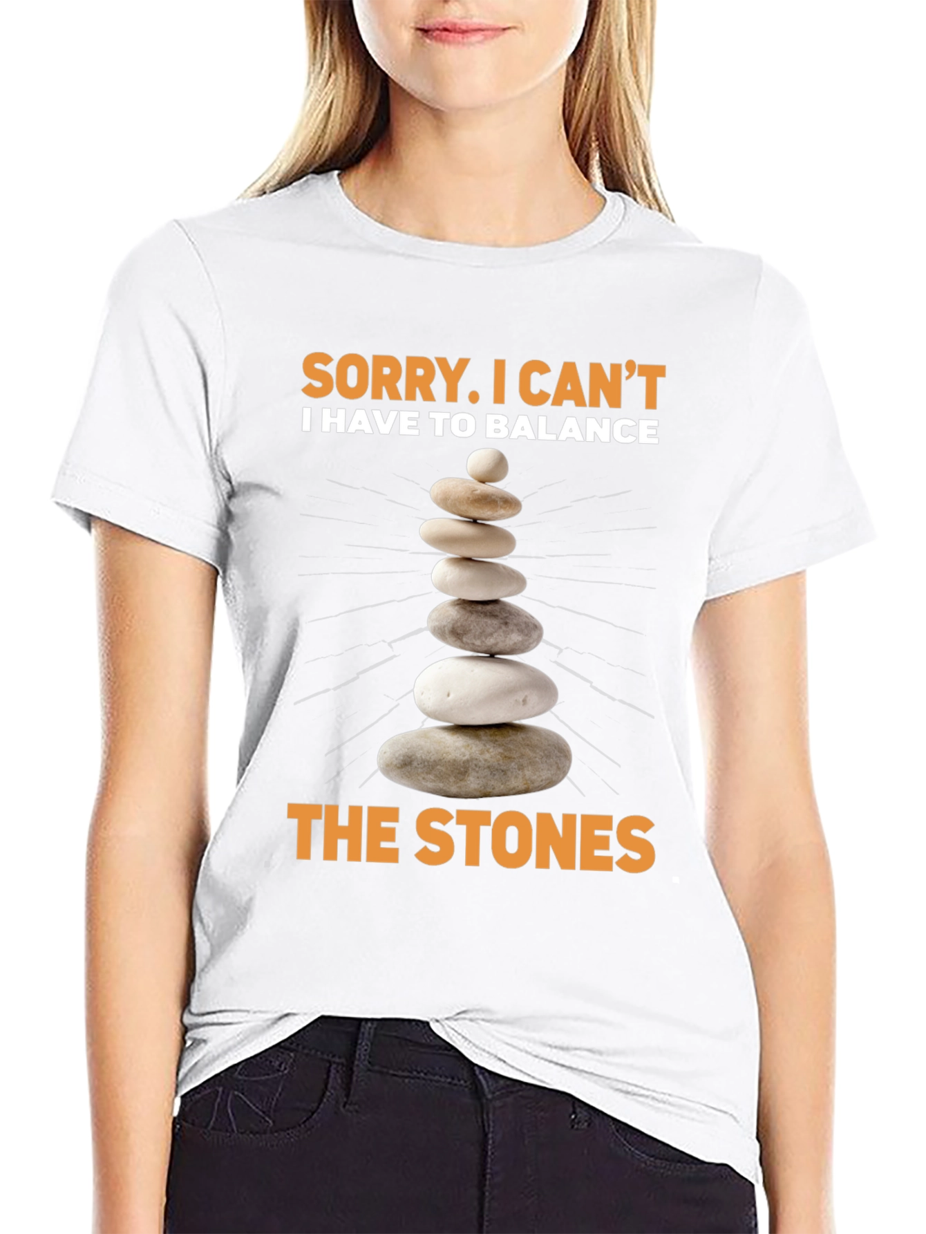 Balance Stones T-Shirt - Zen Stacking Stones Design