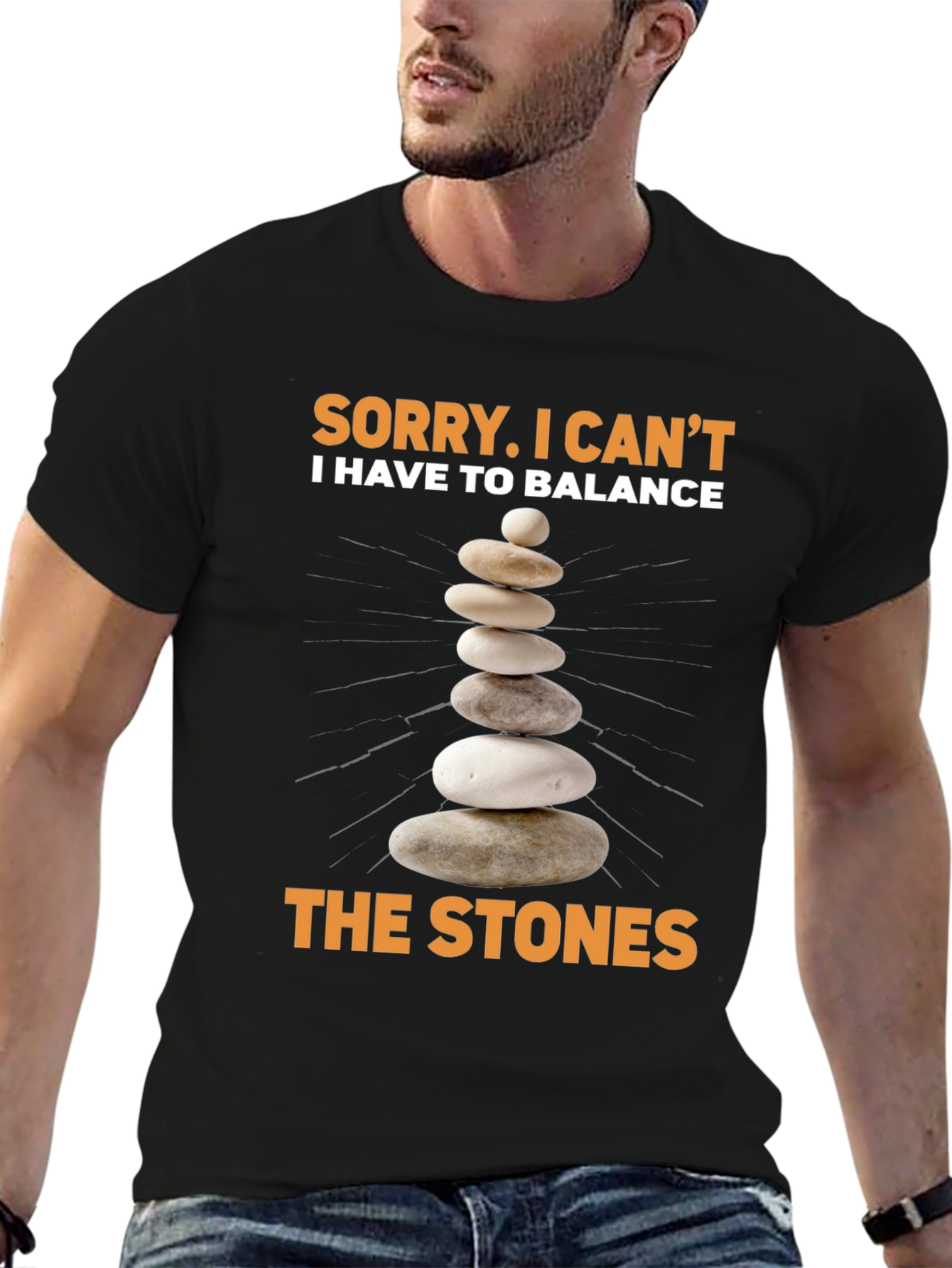 Balance Stones T-Shirt - Zen Stacking Stones Design