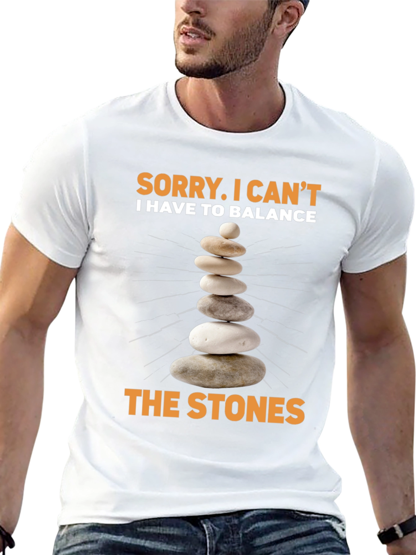 Balance Stones T-Shirt - Zen Stacking Stones Design