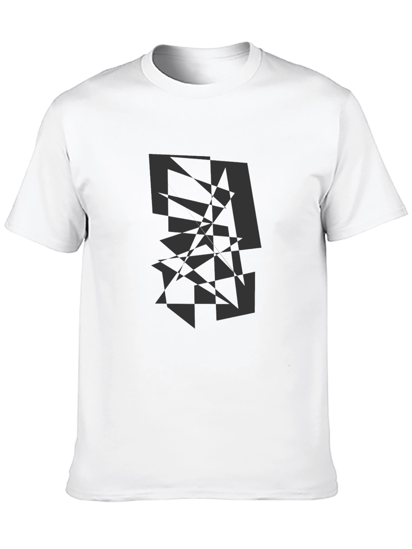 Abstract Geometric Graphic Print Crew Neck T-Shirt