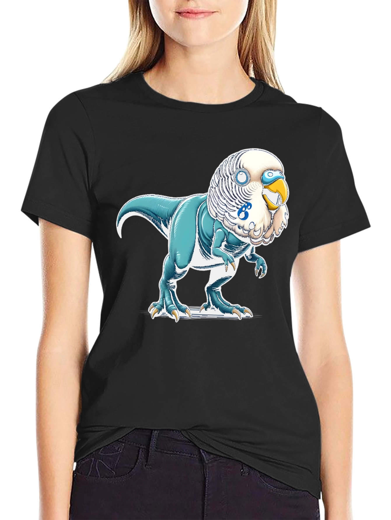 Parakeet Dinosaur Graphic Tee