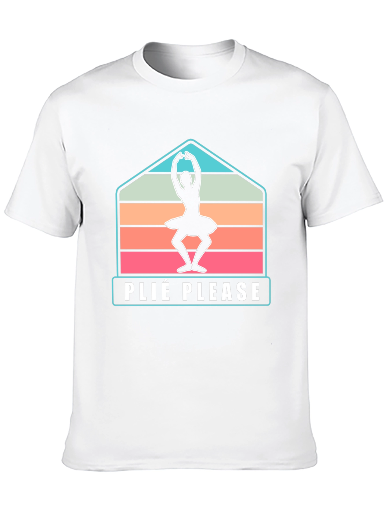 Plie Please Ballet Dancer T-Shirt - Retro Style