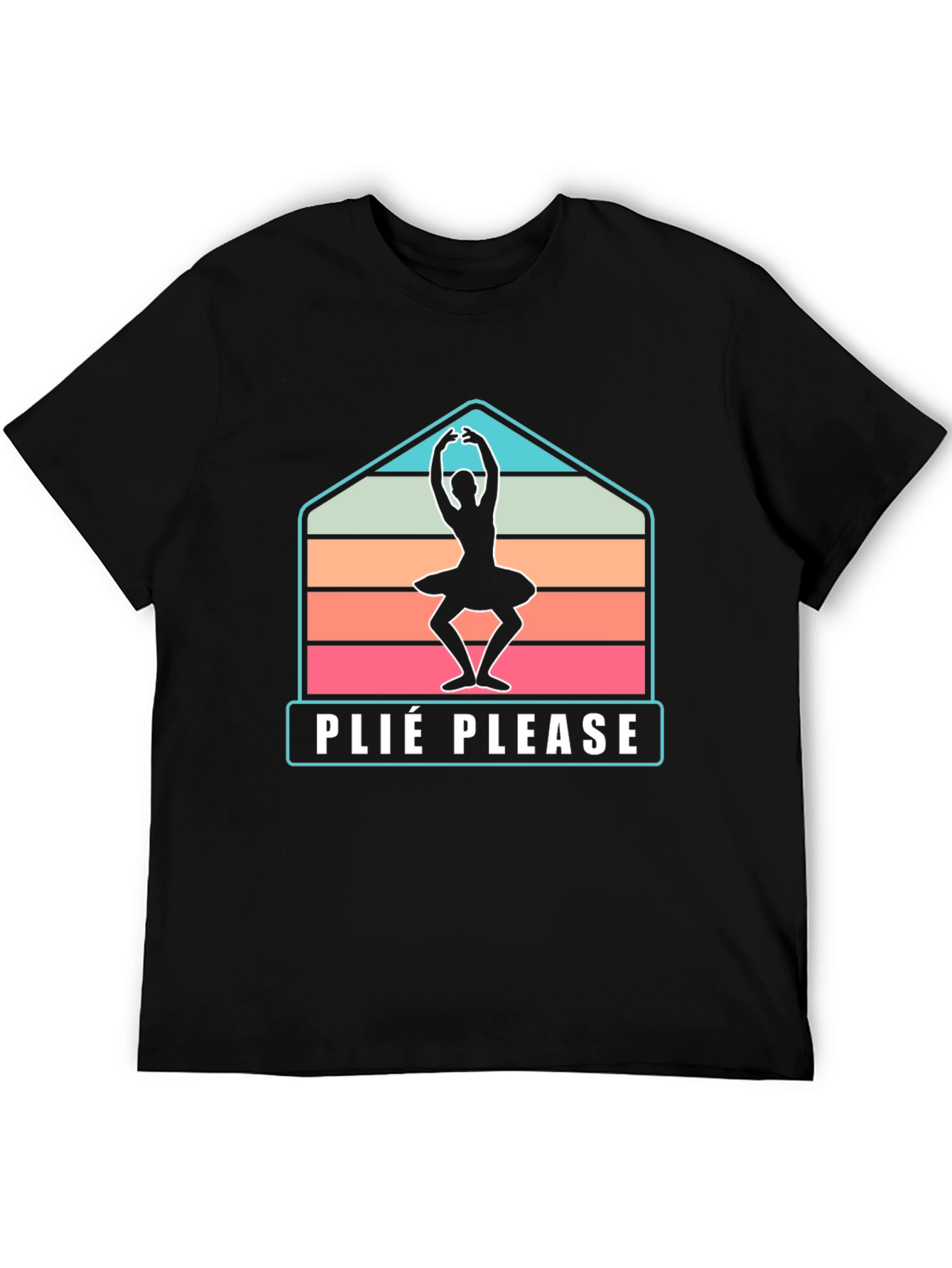Plie Please Ballet Dancer T-Shirt - Retro Style