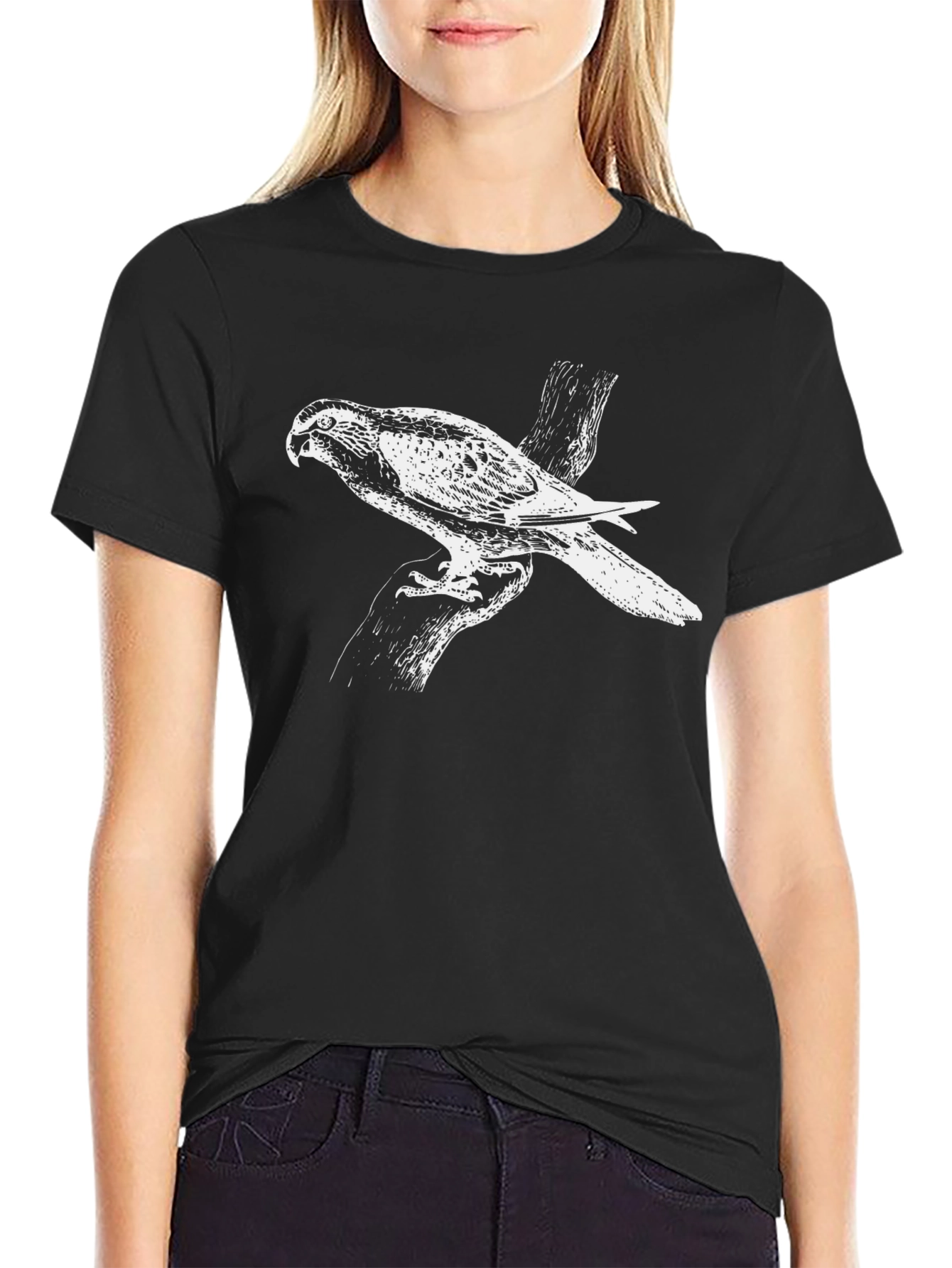 Hawk Graphic Tee - Mens Black Short Sleeve