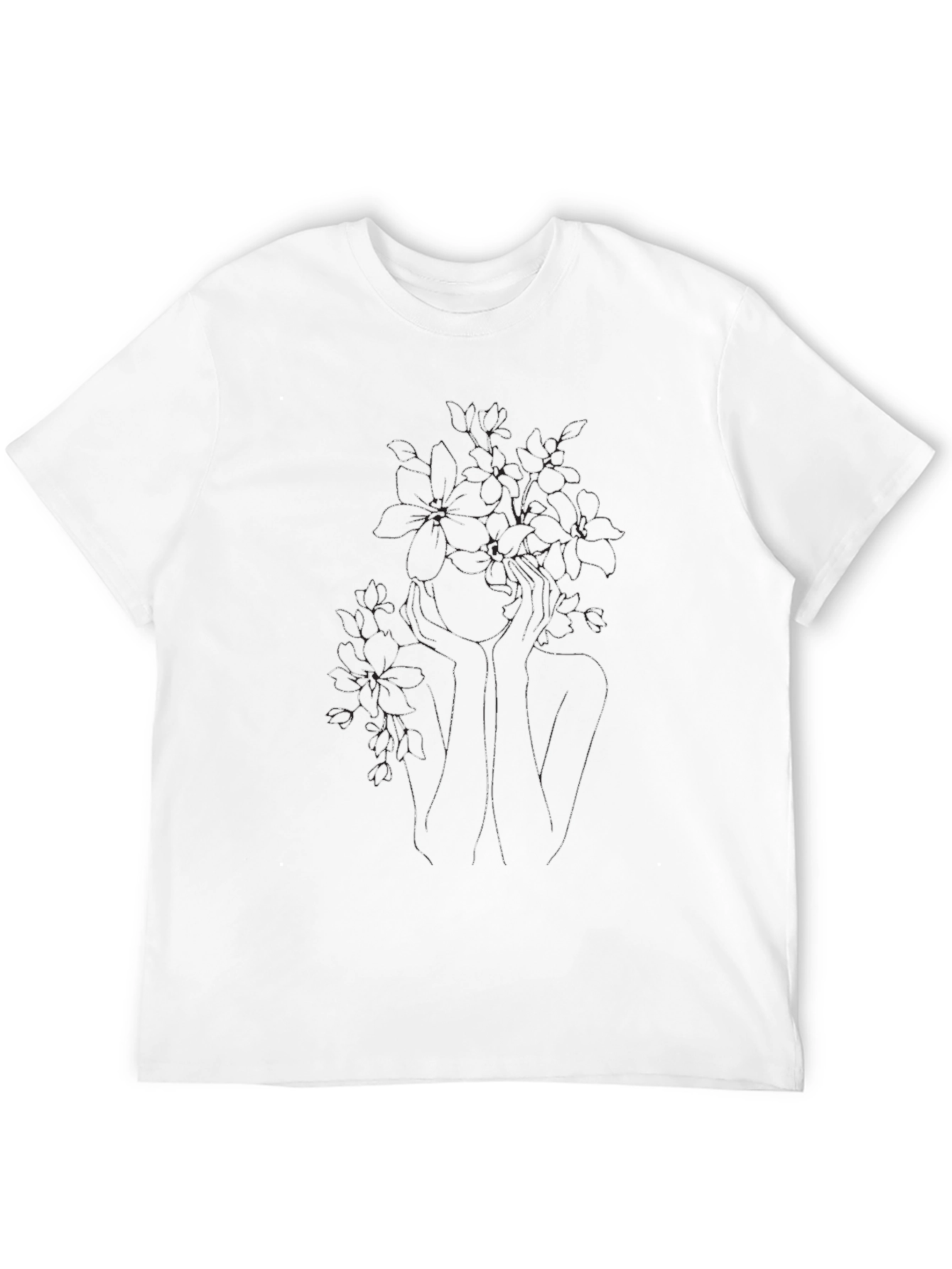 Floral Silhouette Graphic Tee - Modern Style