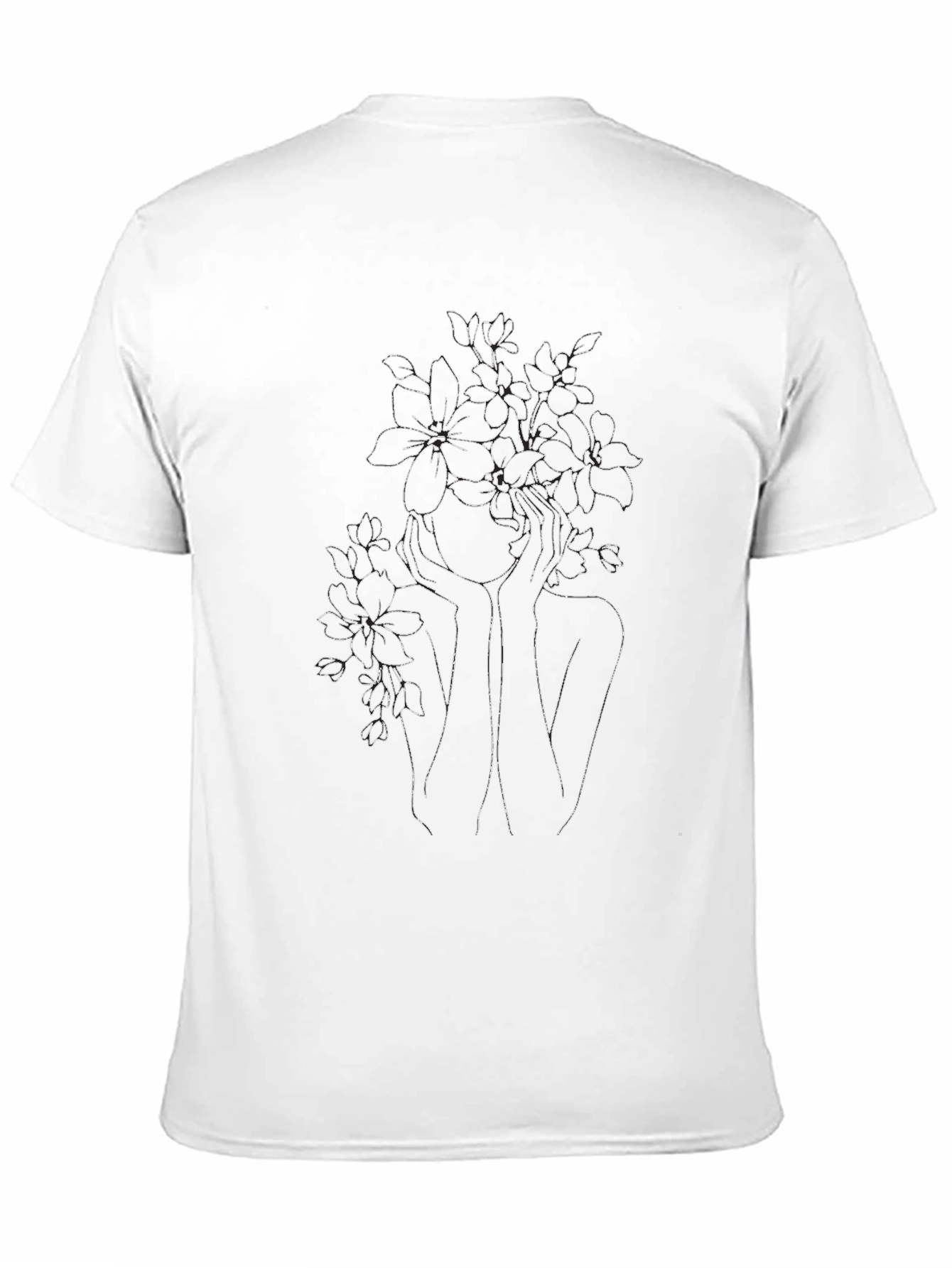 Floral Silhouette Graphic Tee - Modern Style