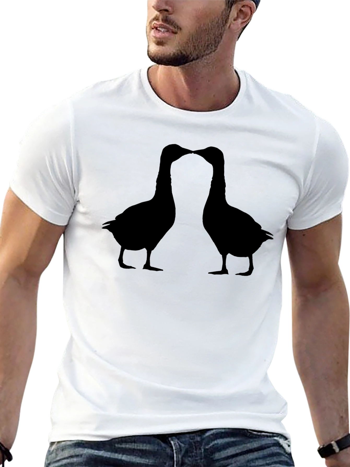Goose Silhouette Graphic T-Shirt