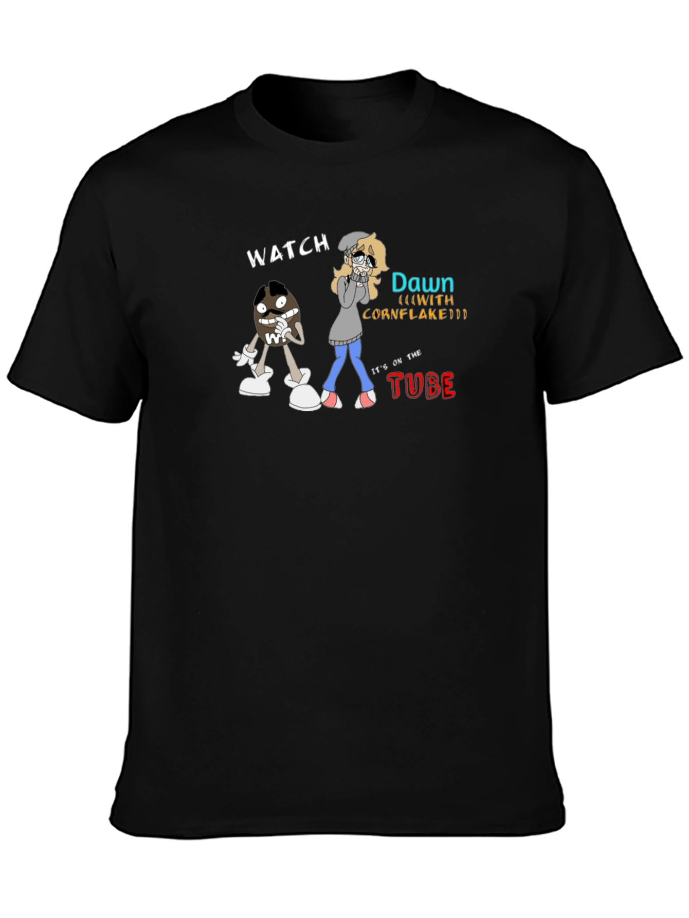 Cartoon Graphic Tee - Watch Dawn on the Tube!