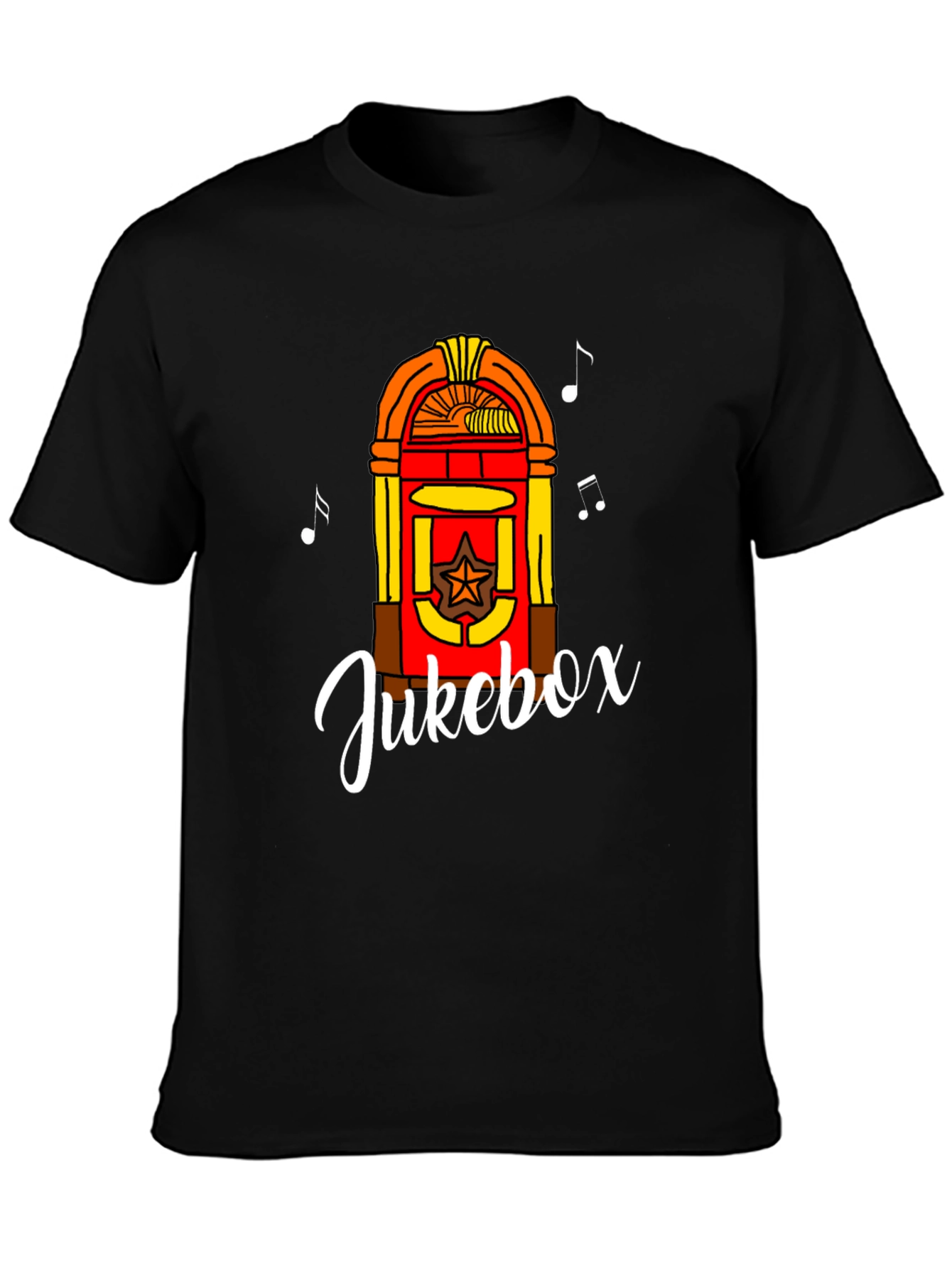 Retro Jukebox Graphic Tee - Musical Style