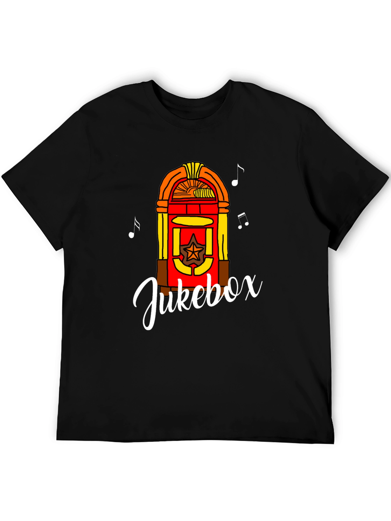 Retro Jukebox Graphic Tee - Musical Style