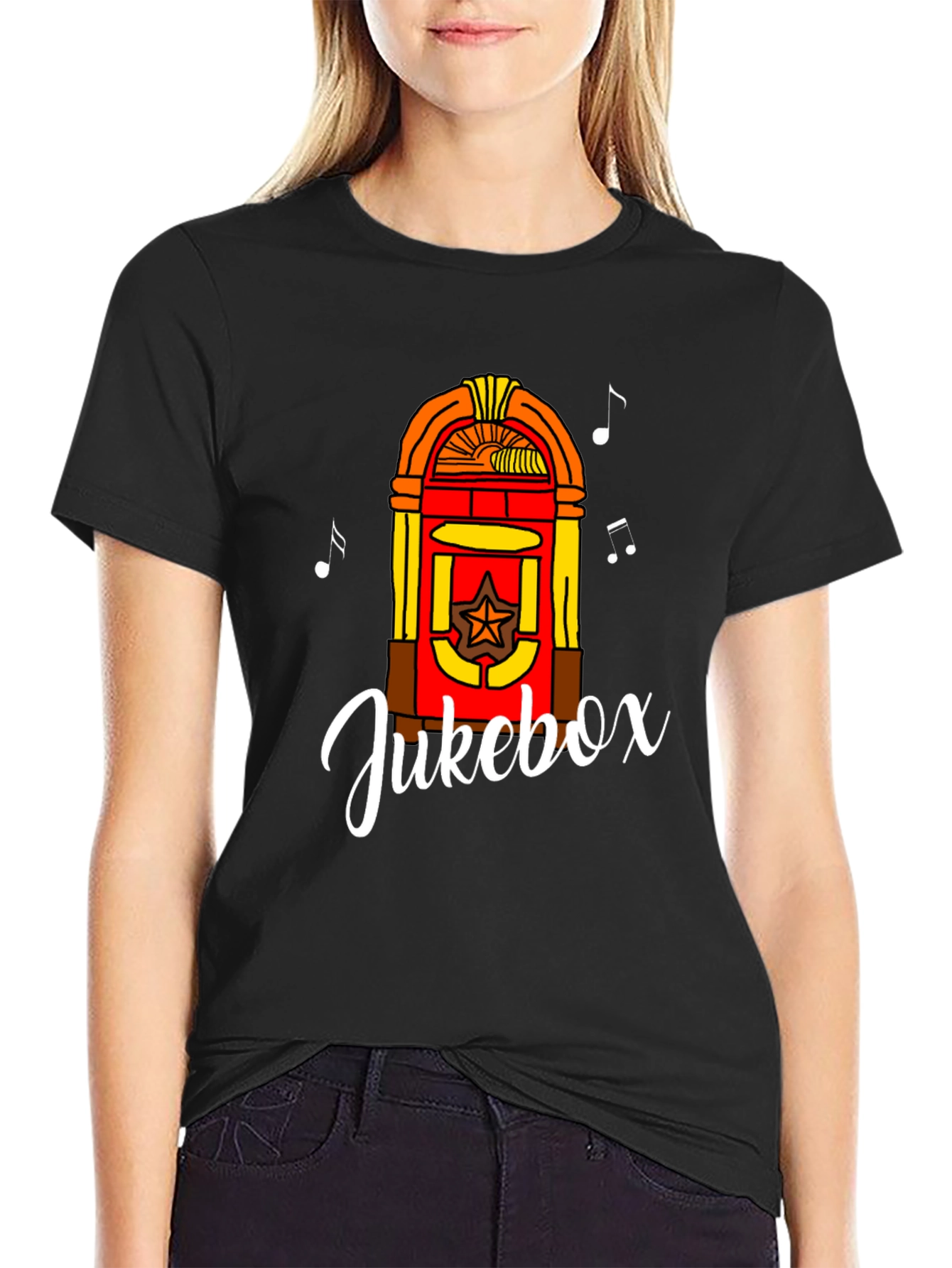 Retro Jukebox Graphic Tee - Musical Style