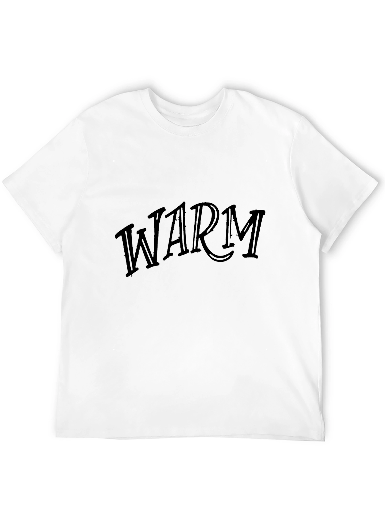 Warm Text Graphic Black T-Shirt