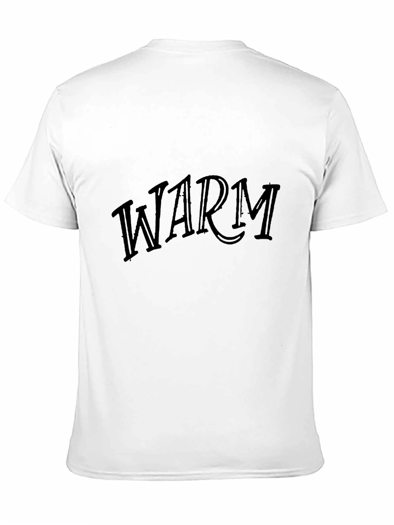 Warm Text Graphic Black T-Shirt